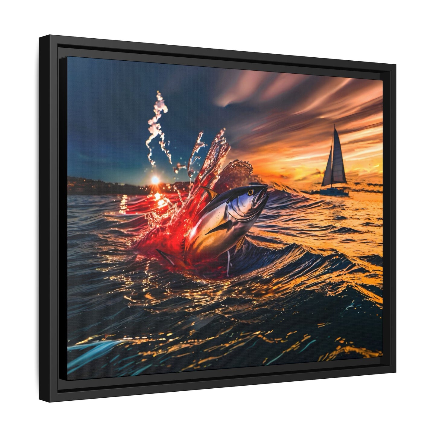 "The Leap" by Andrew McCarter - Ocean Canvas Art.