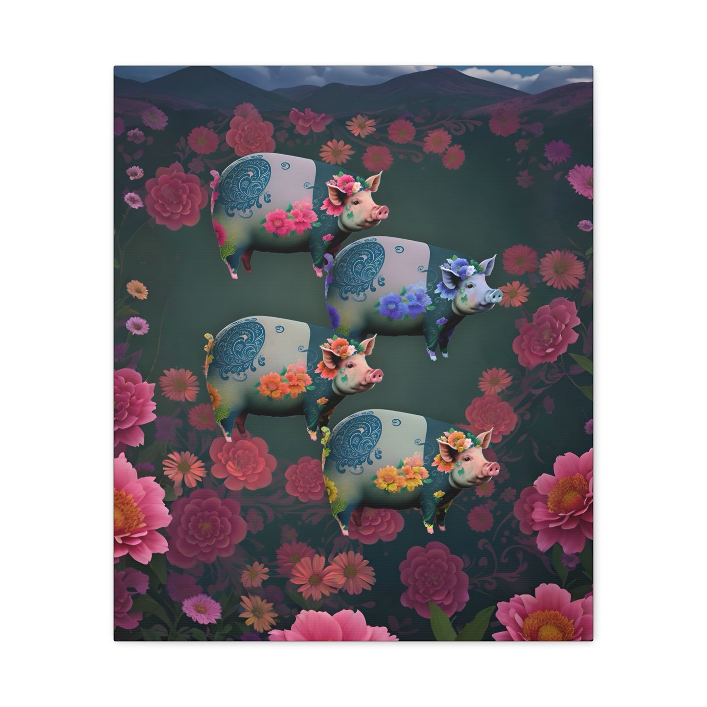 ‘Floral Flight’ Canvas Print by Andrew McCarter