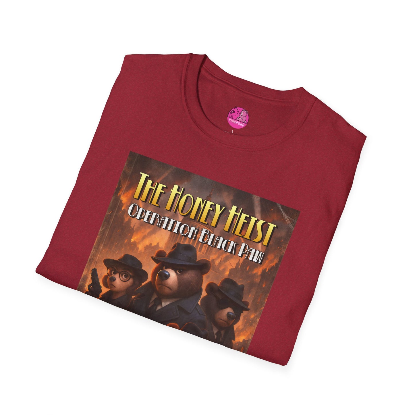 Unisex Tee - The Honey Heist: Operation Black Paw Noir Bear Detective Squad Shirt