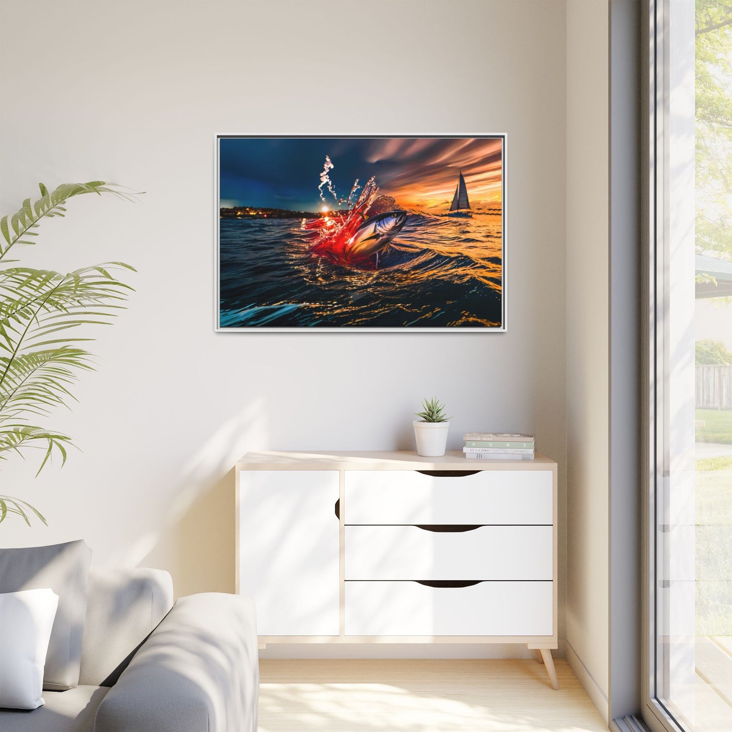 "The Leap" by Andrew McCarter - Ocean Canvas Art.