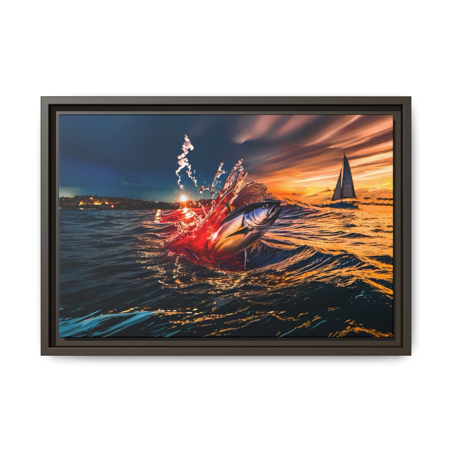 "The Leap" by Andrew McCarter - Ocean Canvas Art.