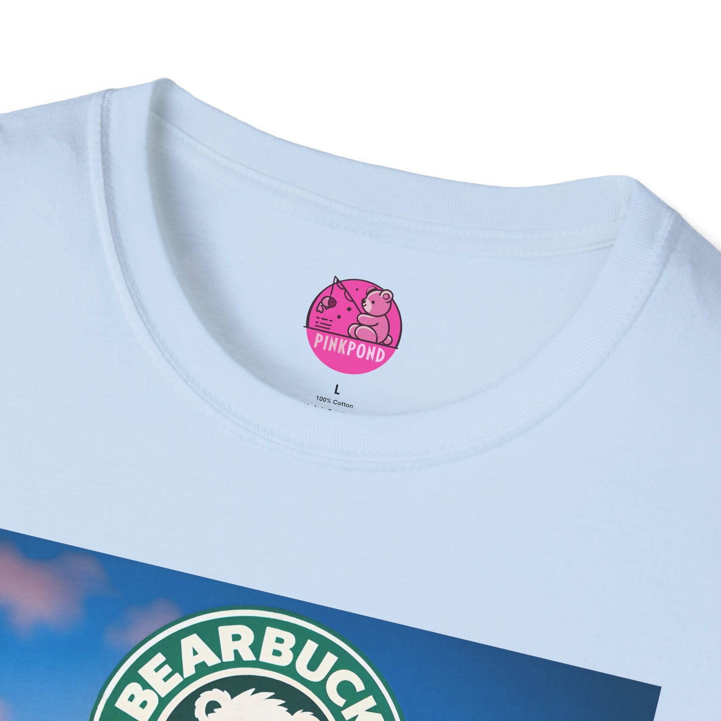 Bearbucks “Enjoy It Everywhere” Tee — Coffee-Loving Bear Convertible Graphic T-Shirt