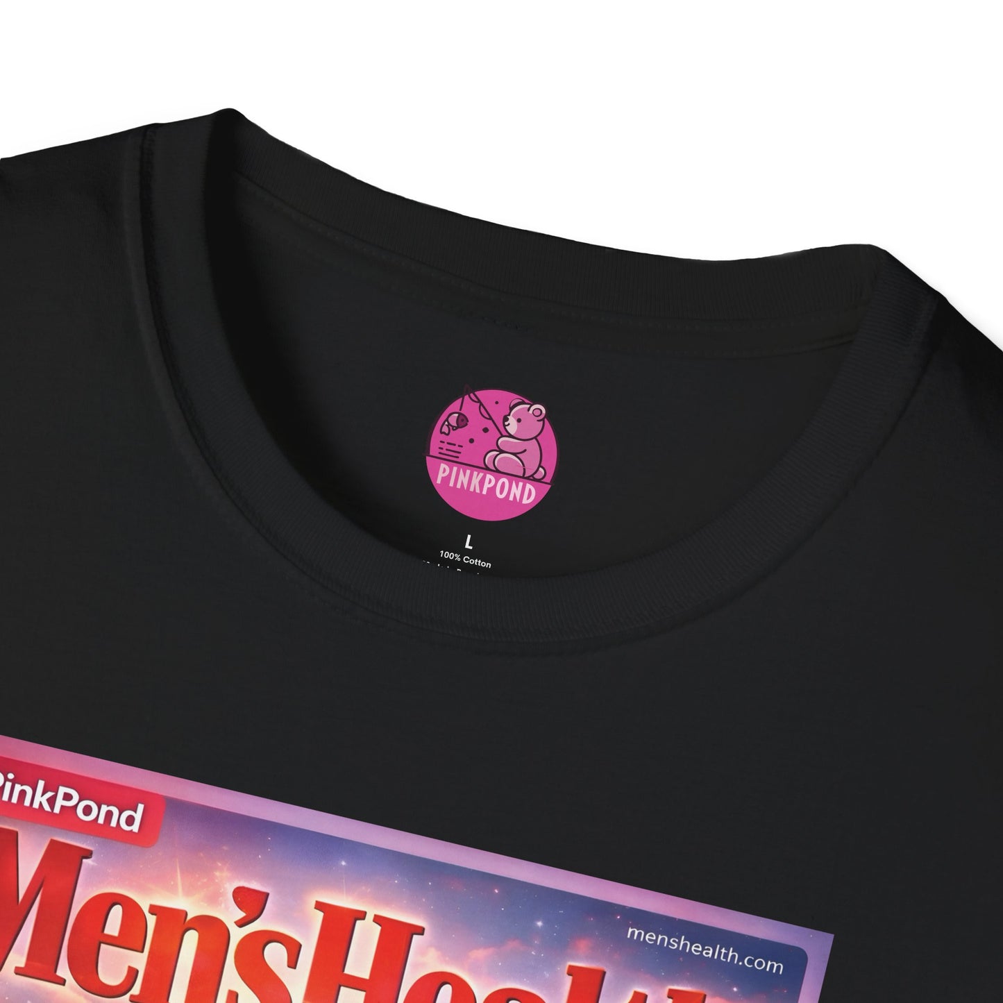 Men’s Health Bear T-Shirt — PinkPond Swiping Bear Graphic Tee