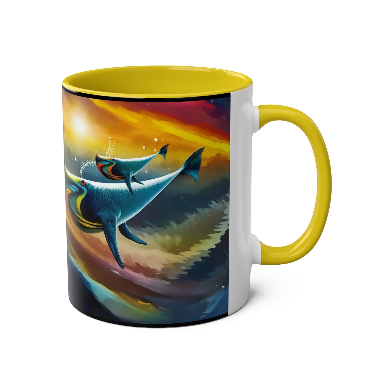 Celestial Whale Adventure Mug - Cosmic Whale Coffee Cup