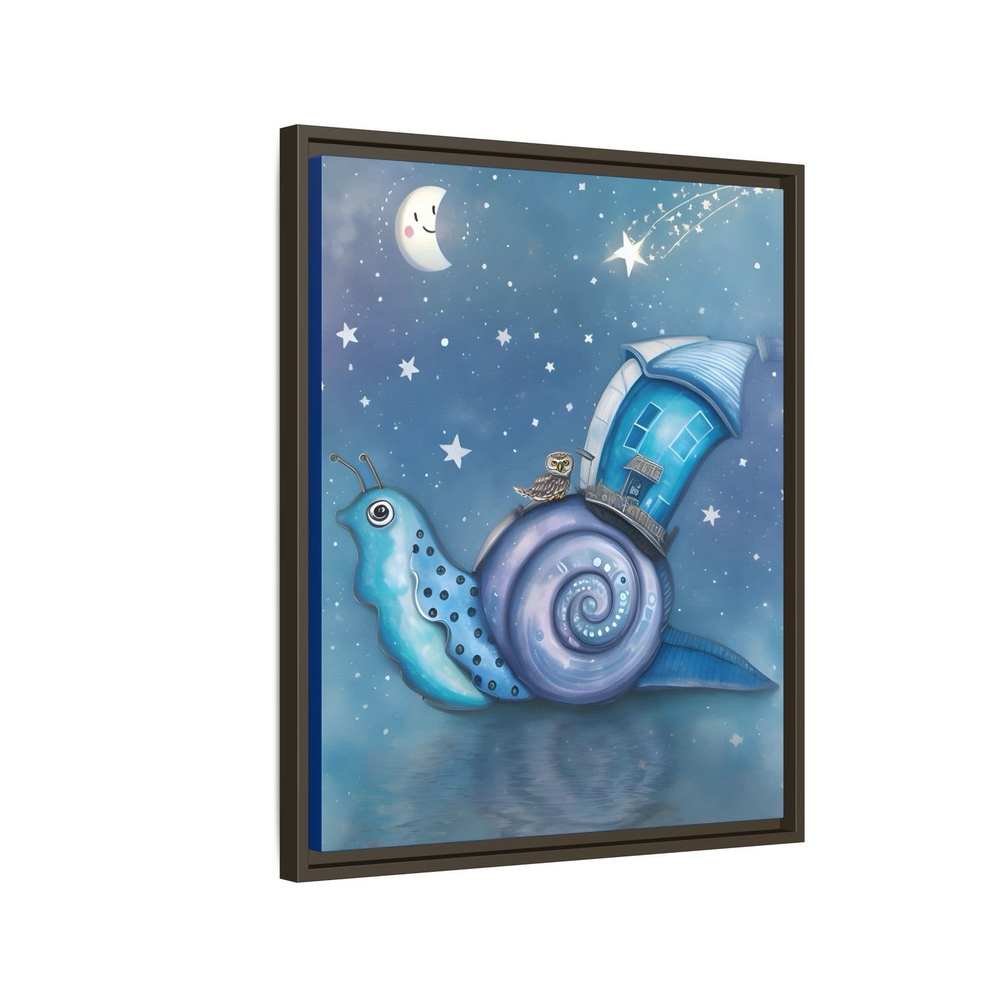 The Owl and the Snail Glided Upon a Sea of Stars by Andrew McCarter  - Canvas Print