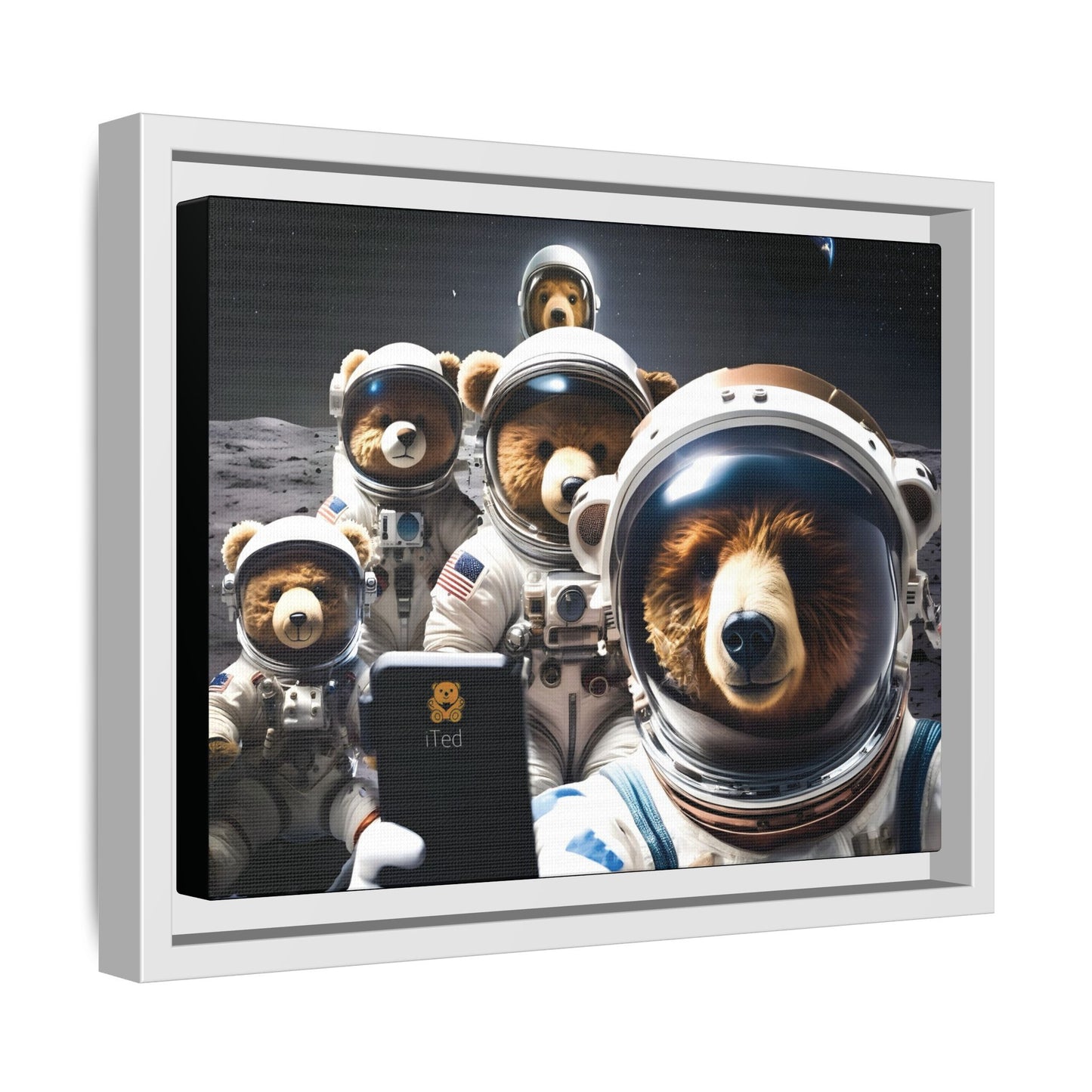 Canvas Print - Mooning Bear Selfie by Andrew McCarter