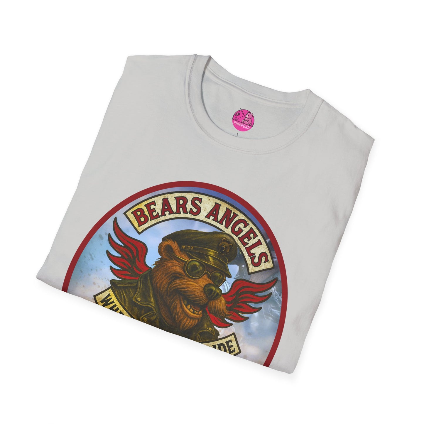 Biker Bear T-Shirt - Bears Angels Roundel, Ride With Pride