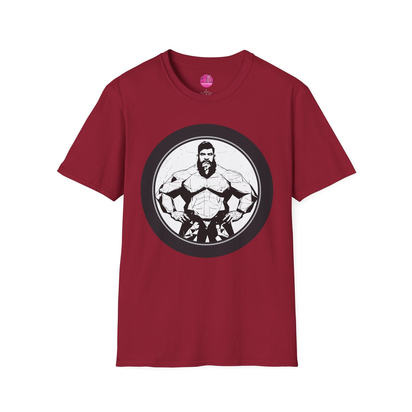 Muscle Bear T-Shirt - Bold Geometric Strength Unleash Your Inner Power