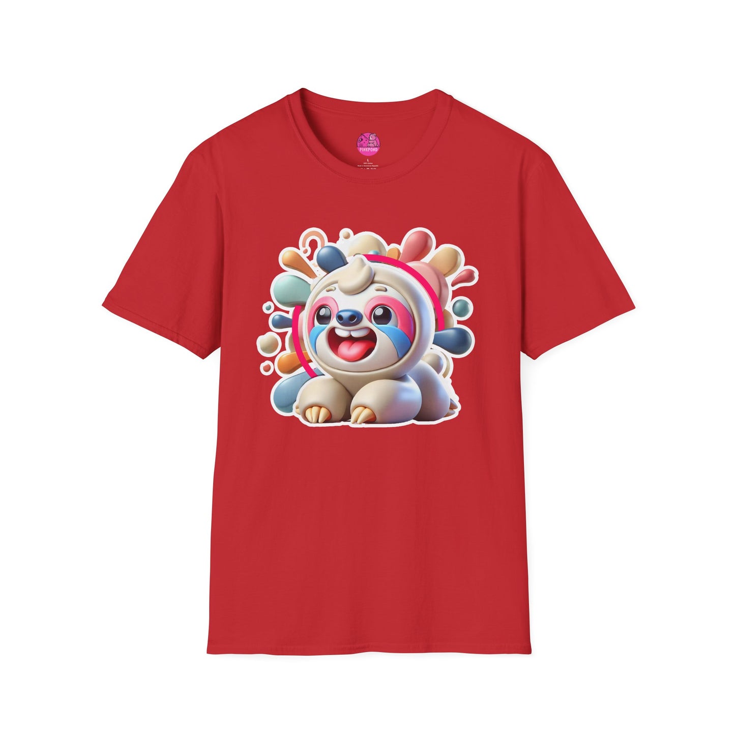 Sylvester Sloth Chill Tee - Laid-Back and Playful Unisex Softstyle T-Shirt for Sloth Lovers