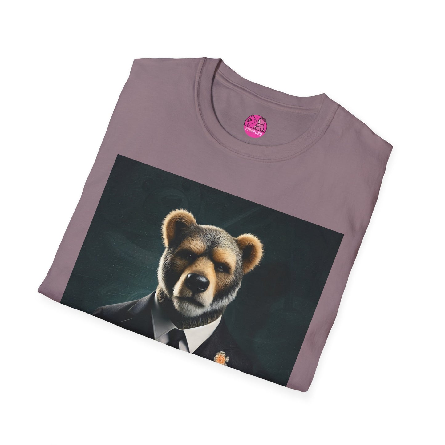 Boss Bear Graphic Tee - Unisex Softstyle T-Shirt for Power Players
