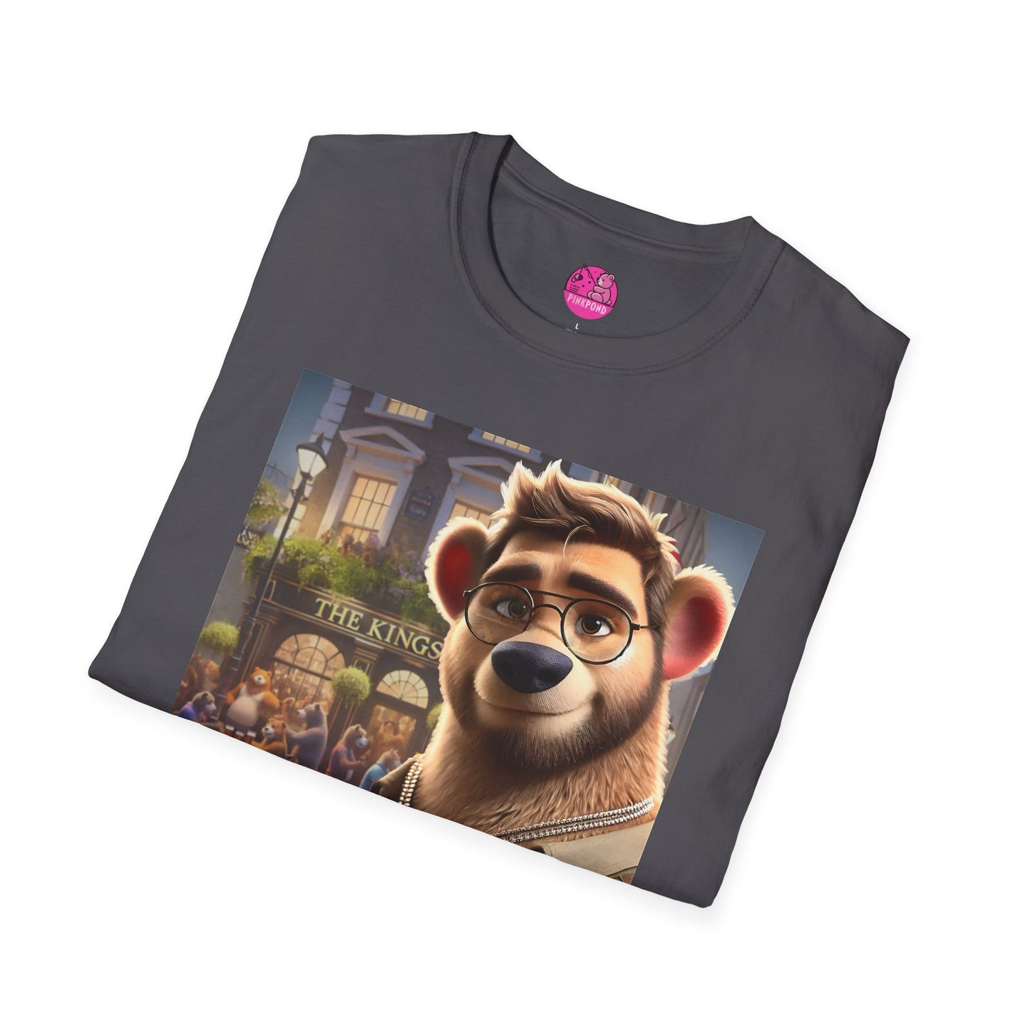 Bear T-Shirt - The King's Arms in Soho Design by PinkPond