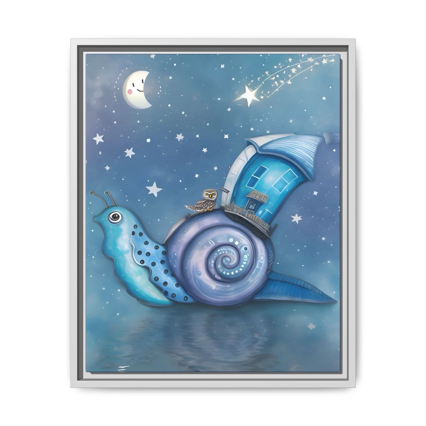 The Owl and the Snail Glided Upon a Sea of Stars by Andrew McCarter  - Canvas Print