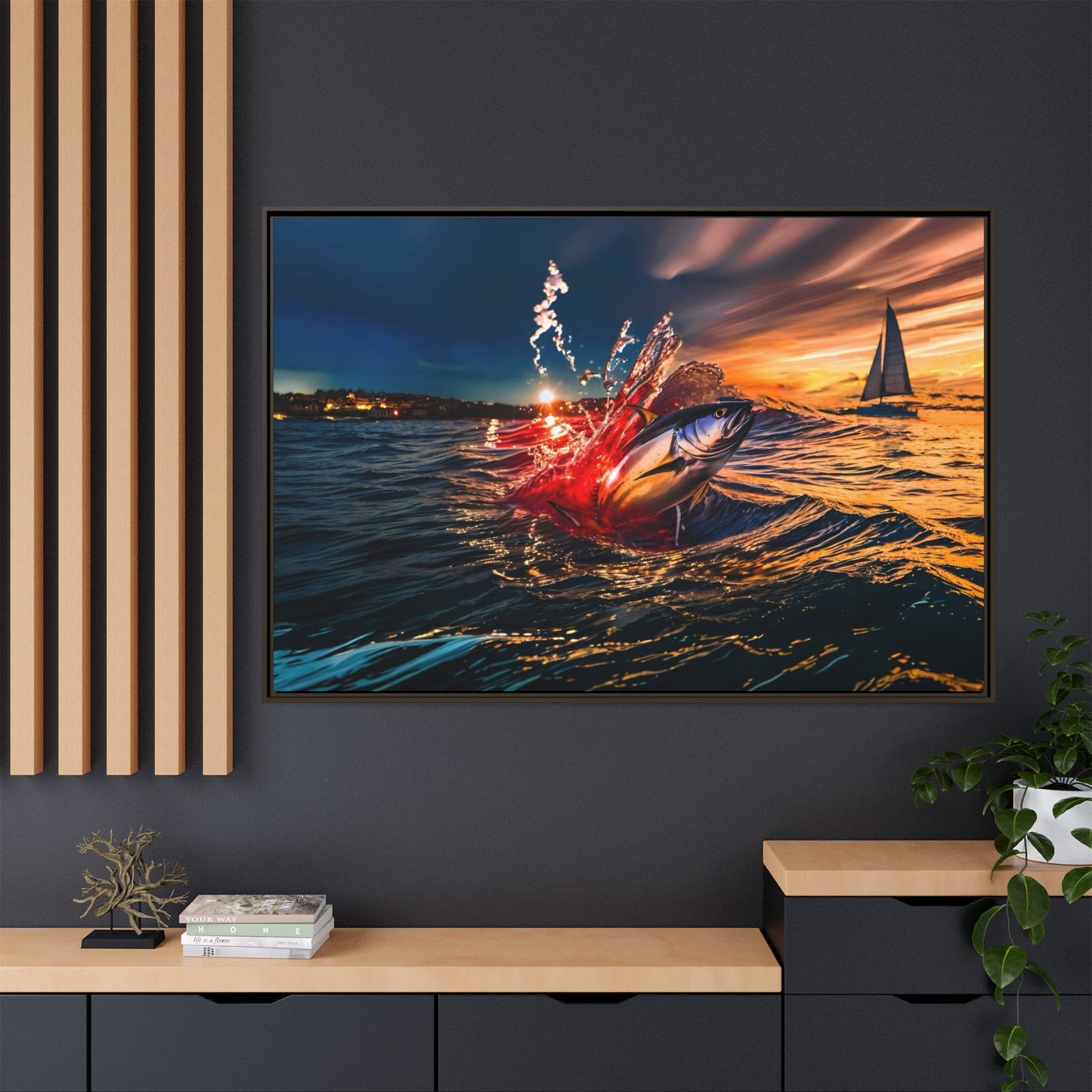 "The Leap" by Andrew McCarter - Ocean Canvas Art.