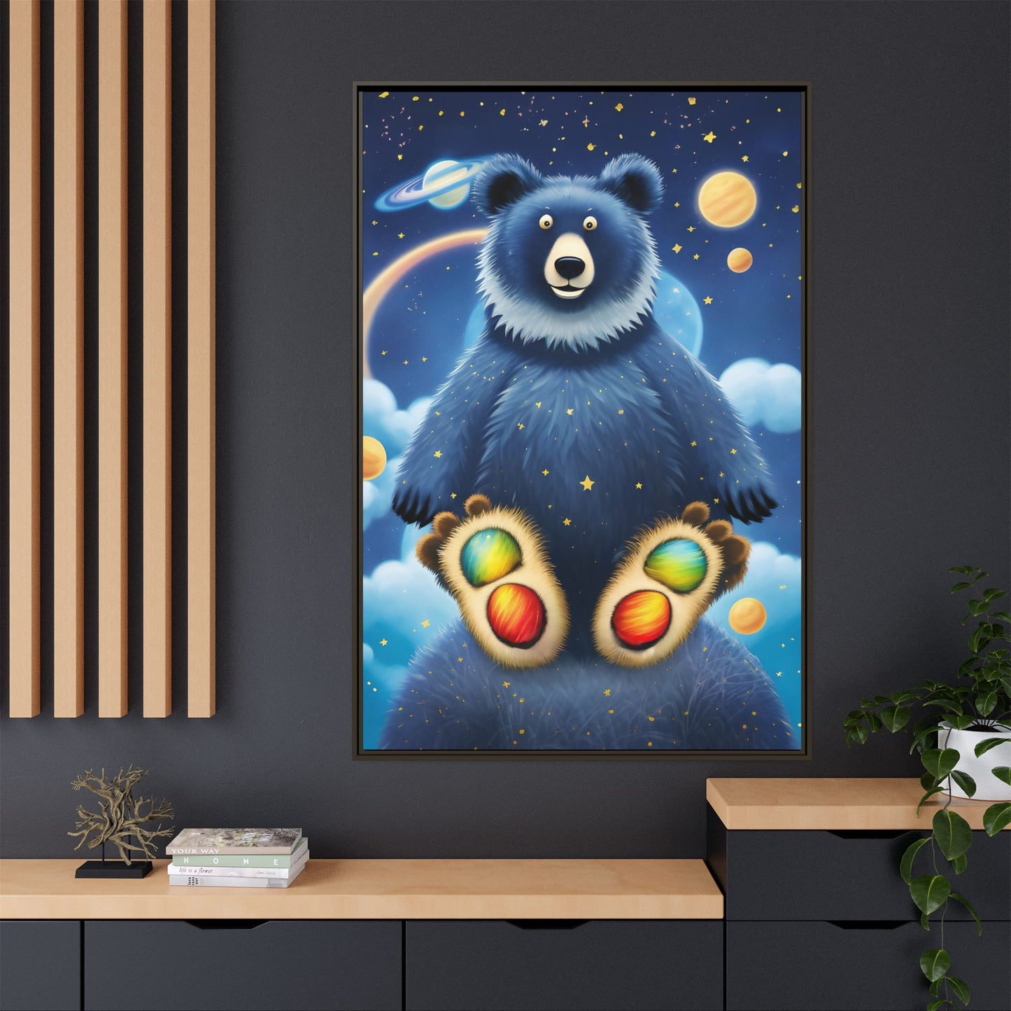 'Cosmic Pawprints' by Andrew McCarter - Canvas Art