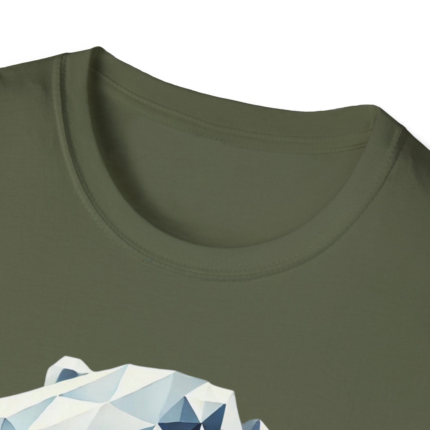 Geometric Bear Graphic Unisex Softstyle T-Shirt