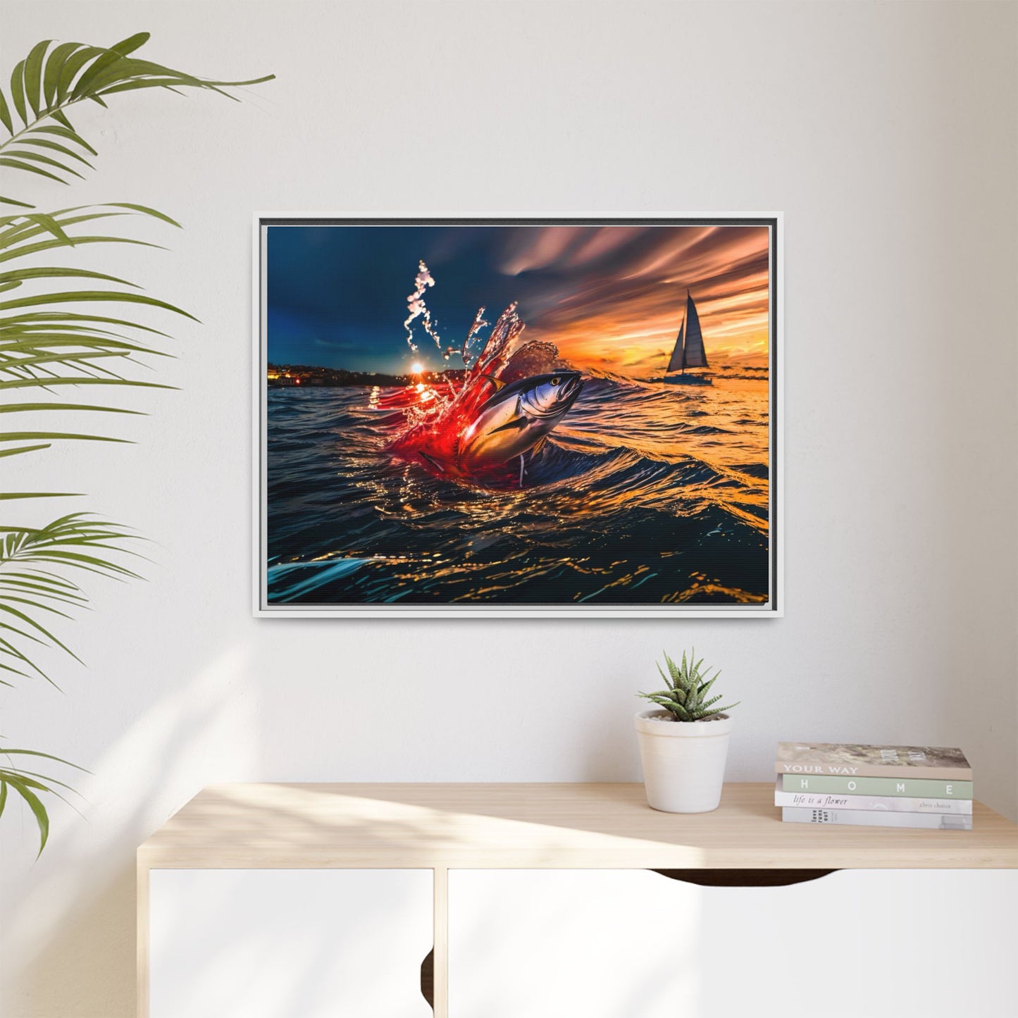 "The Leap" by Andrew McCarter - Ocean Canvas Art.