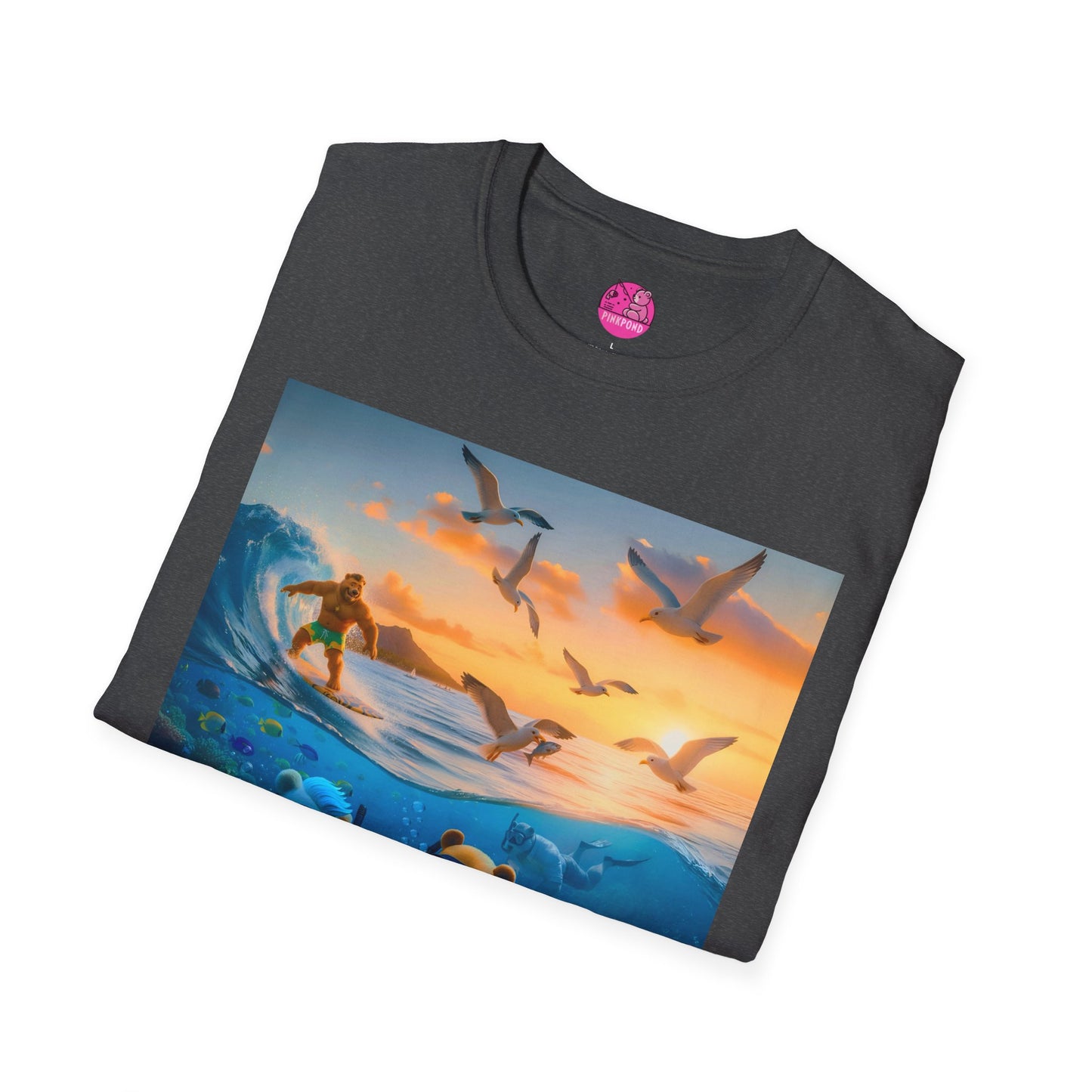 The Great Bearier Reef T-Shirt — PinkPond Snorkeling Bears Sunset Surf Tee