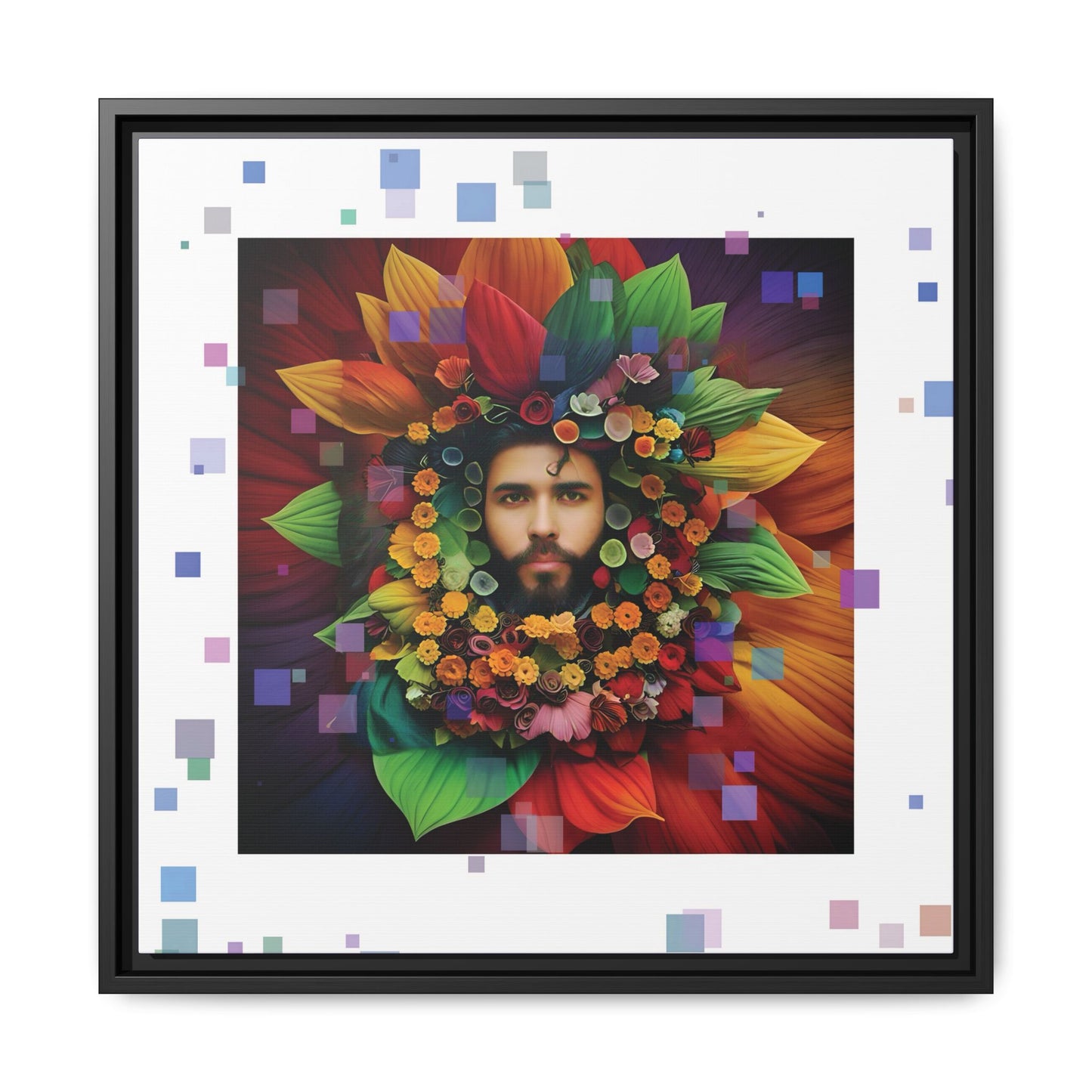 'Flourish: The Modern Green Man' canvas print By Andrew McCarter
