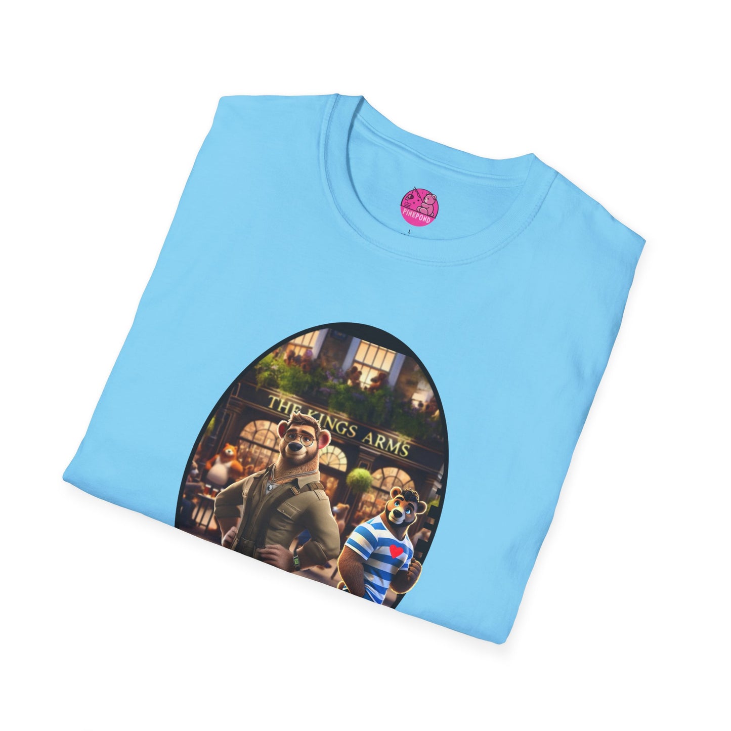 Retro Bear Scene T-Shirt - Fly-by Cruise at the Kings Arms