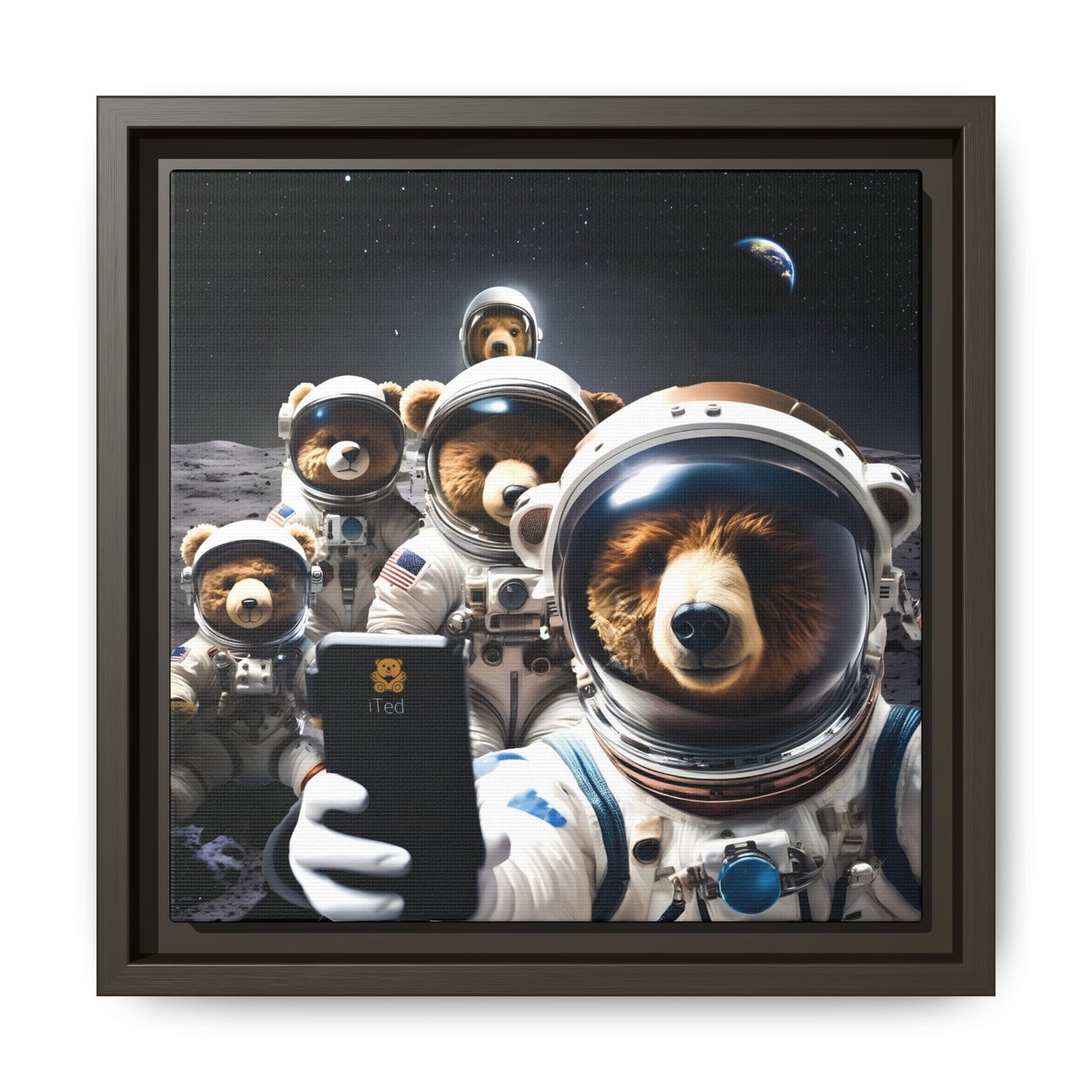 Canvas Print - Mooning Bear Selfie by Andrew McCarter