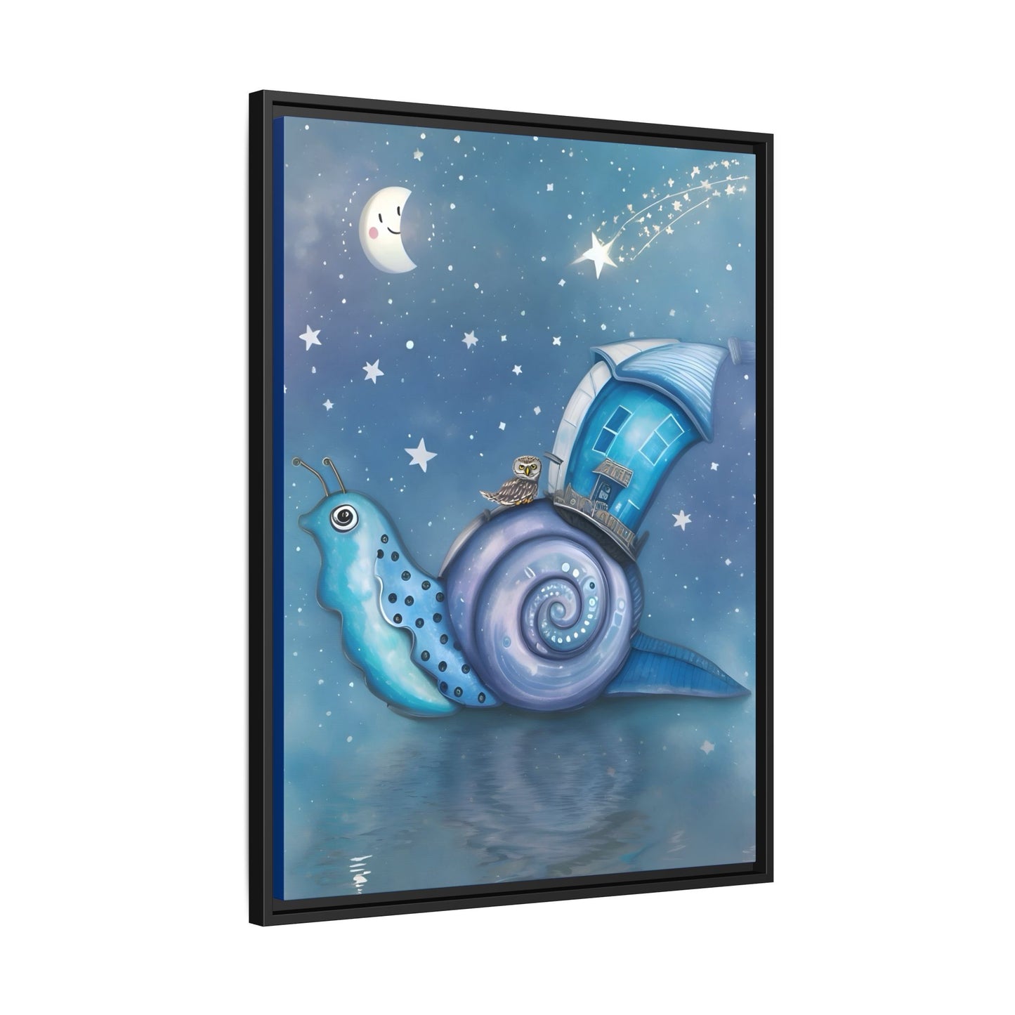 The Owl and the Snail Glided Upon a Sea of Stars by Andrew McCarter  - Canvas Print