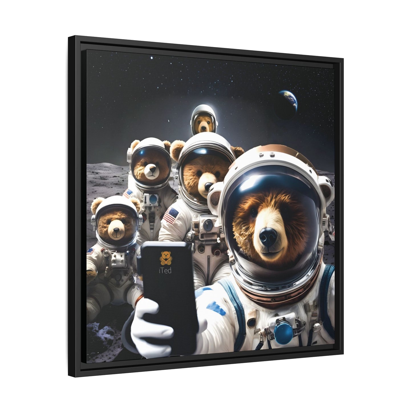 Canvas Print - Mooning Bear Selfie by Andrew McCarter