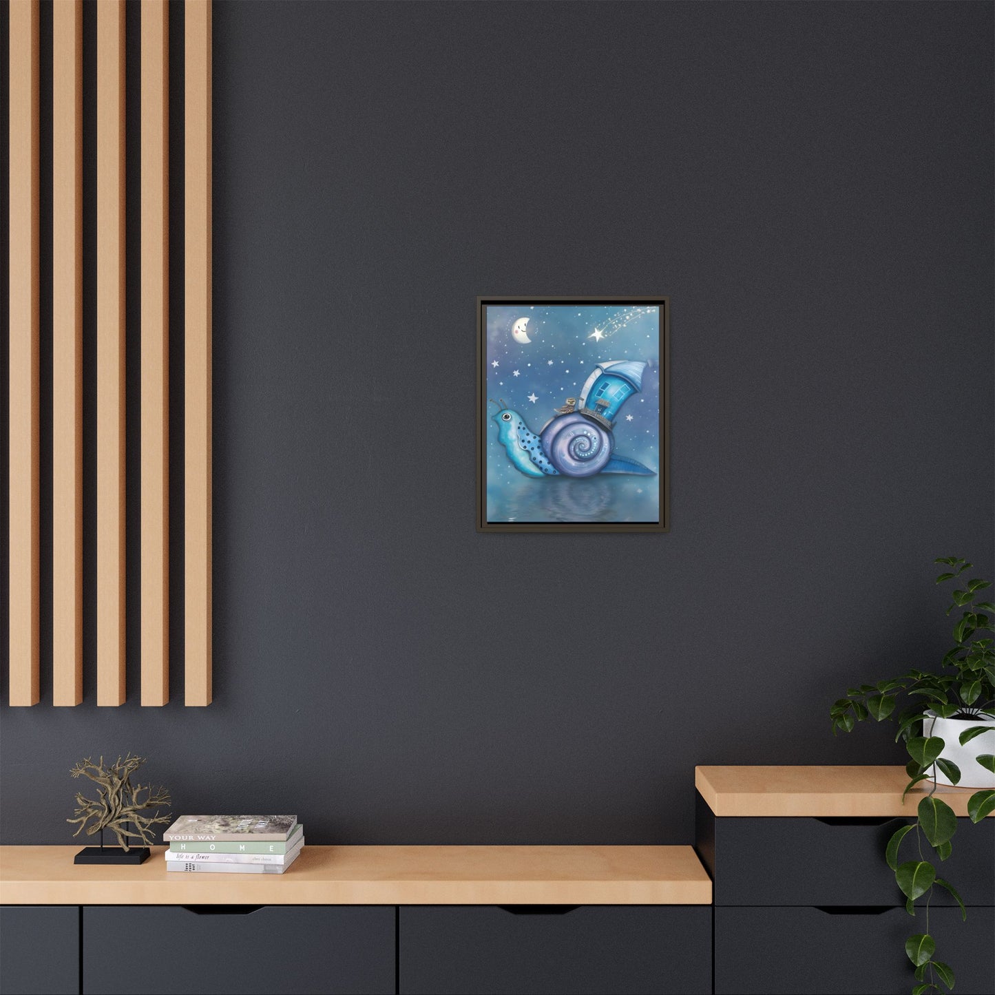 The Owl and the Snail Glided Upon a Sea of Stars by Andrew McCarter  - Canvas Print