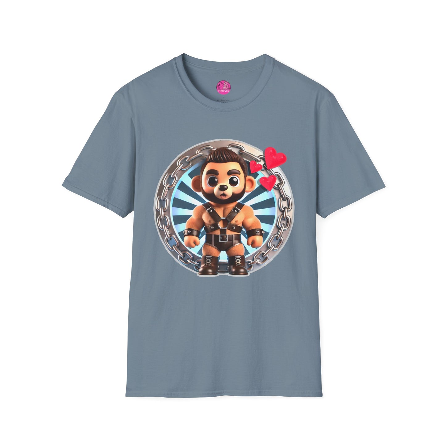 Love Struck Cub – Cute & Bold Chibi Bear T-Shirt