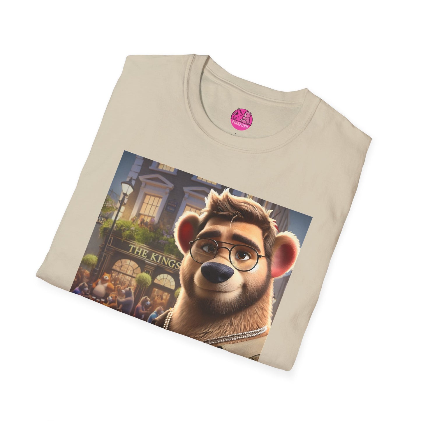Bear T-Shirt - The King's Arms in Soho Design by PinkPond