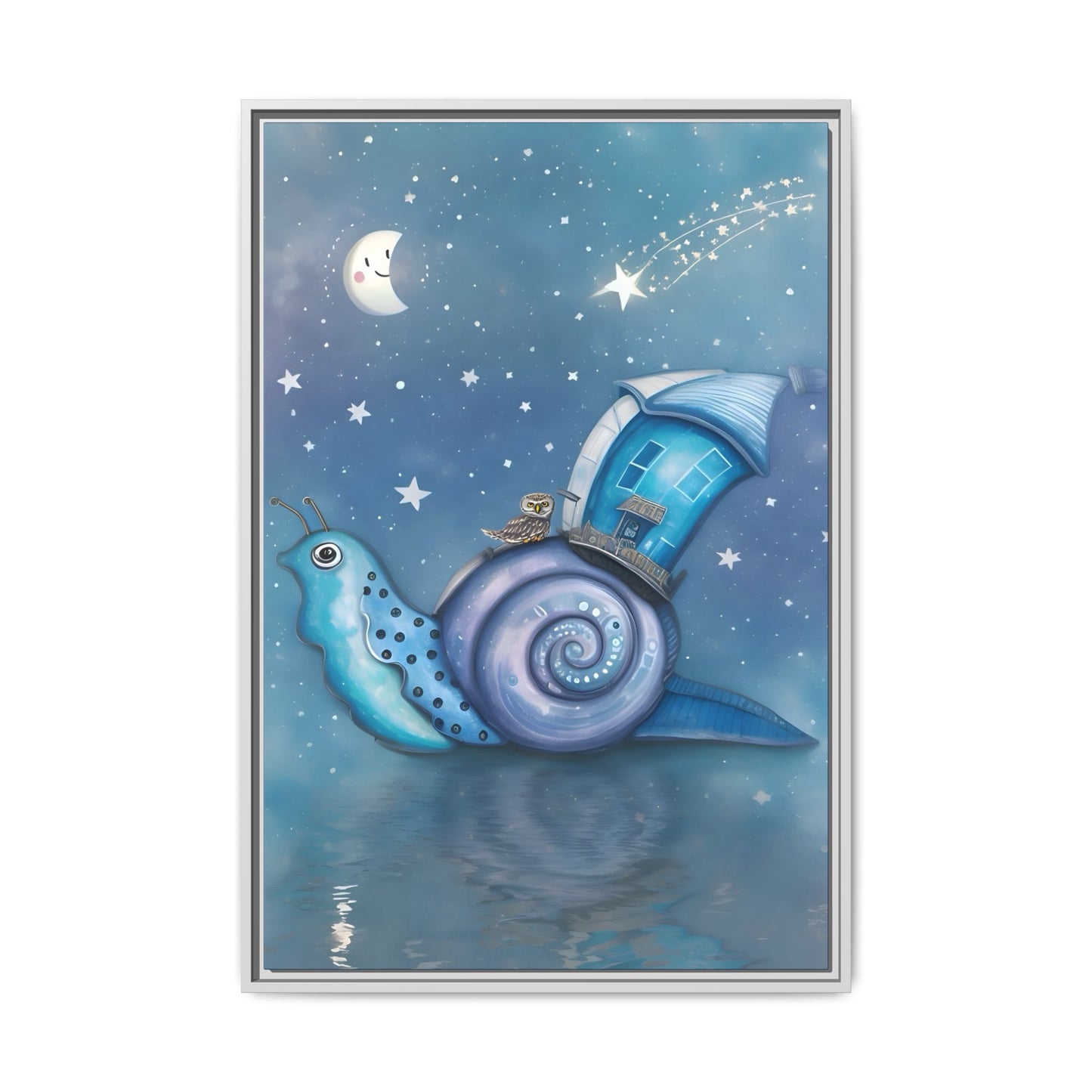 The Owl and the Snail Glided Upon a Sea of Stars by Andrew McCarter  - Canvas Print