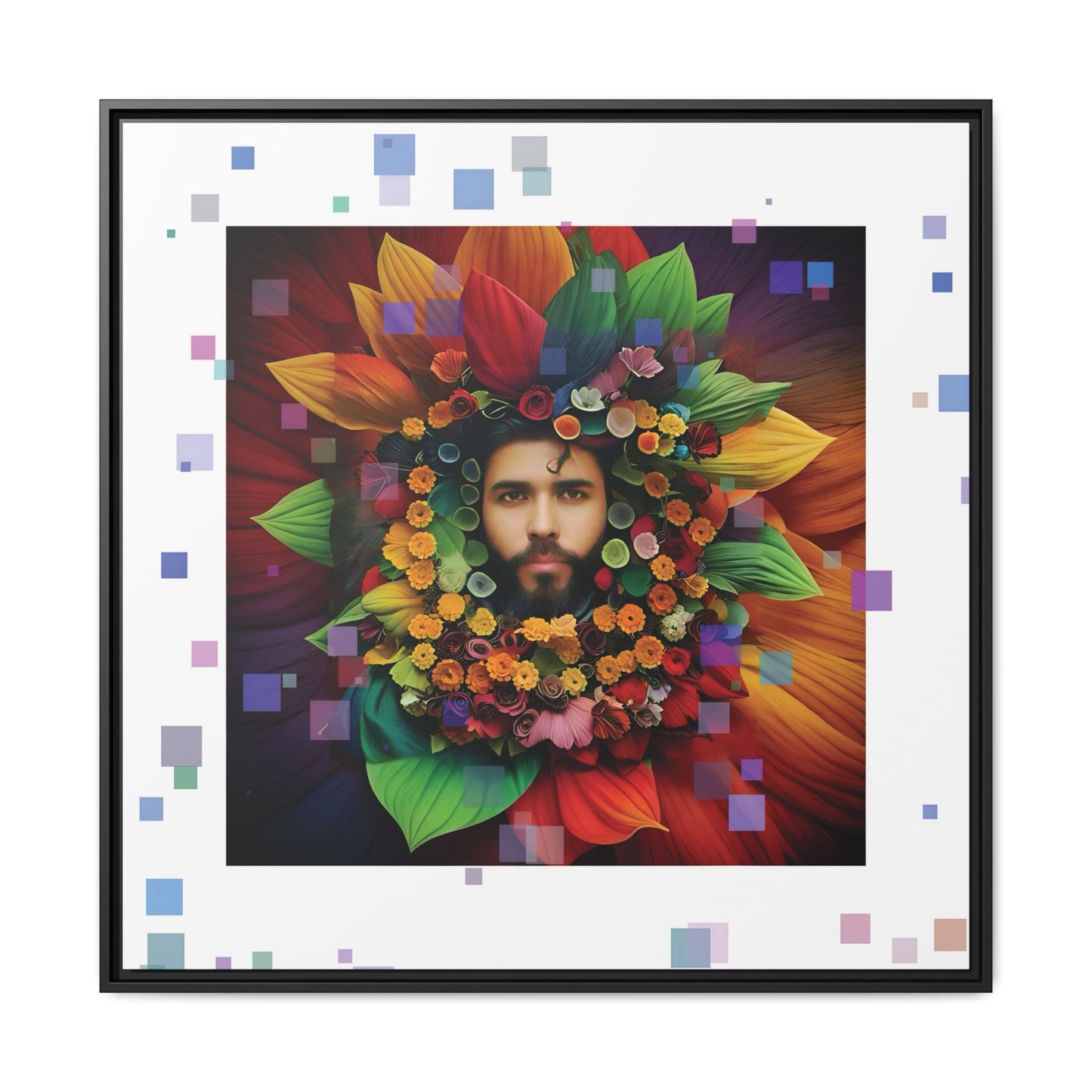 'Flourish: The Modern Green Man' canvas print By Andrew McCarter