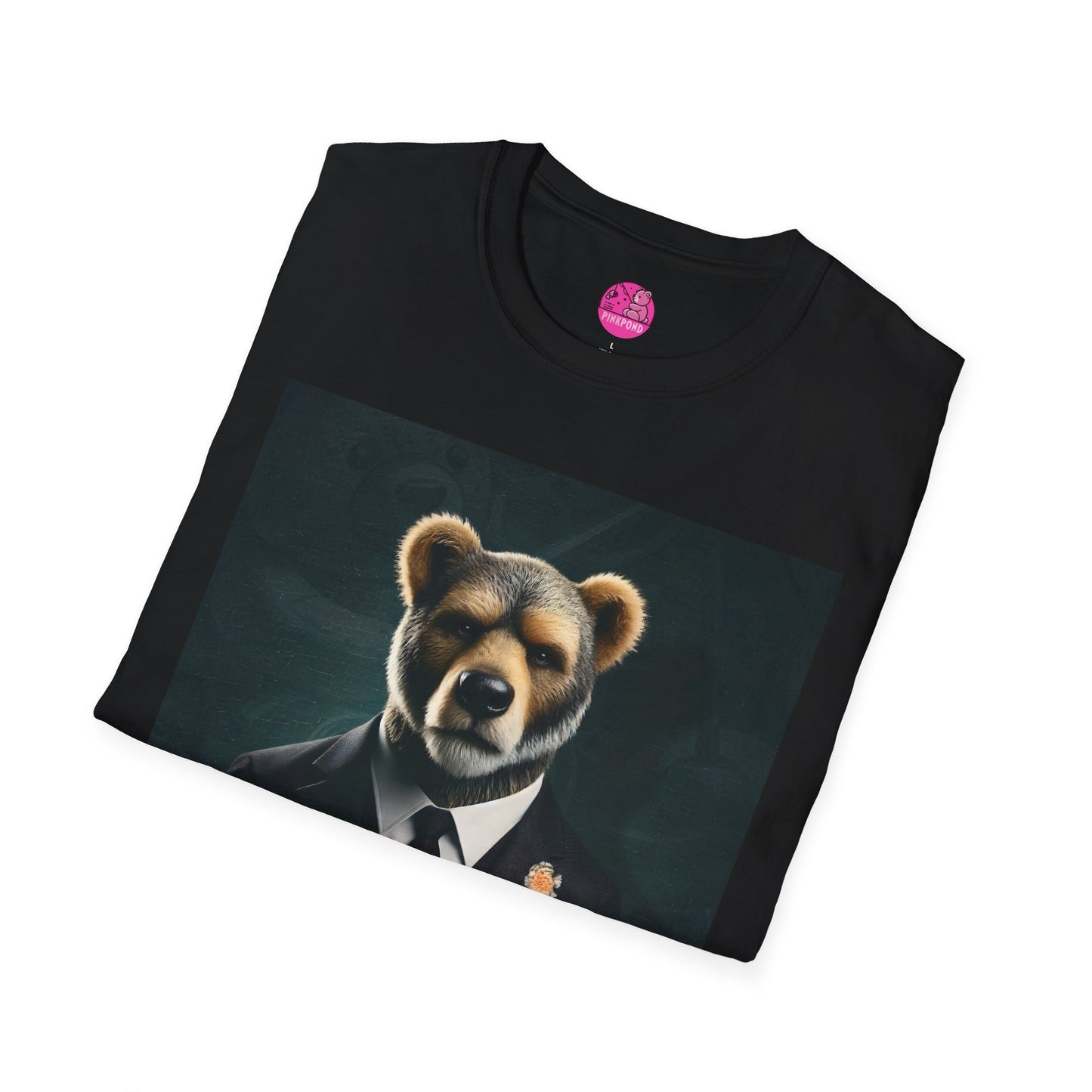 Boss Bear Graphic Tee - Unisex Softstyle T-Shirt for Power Players