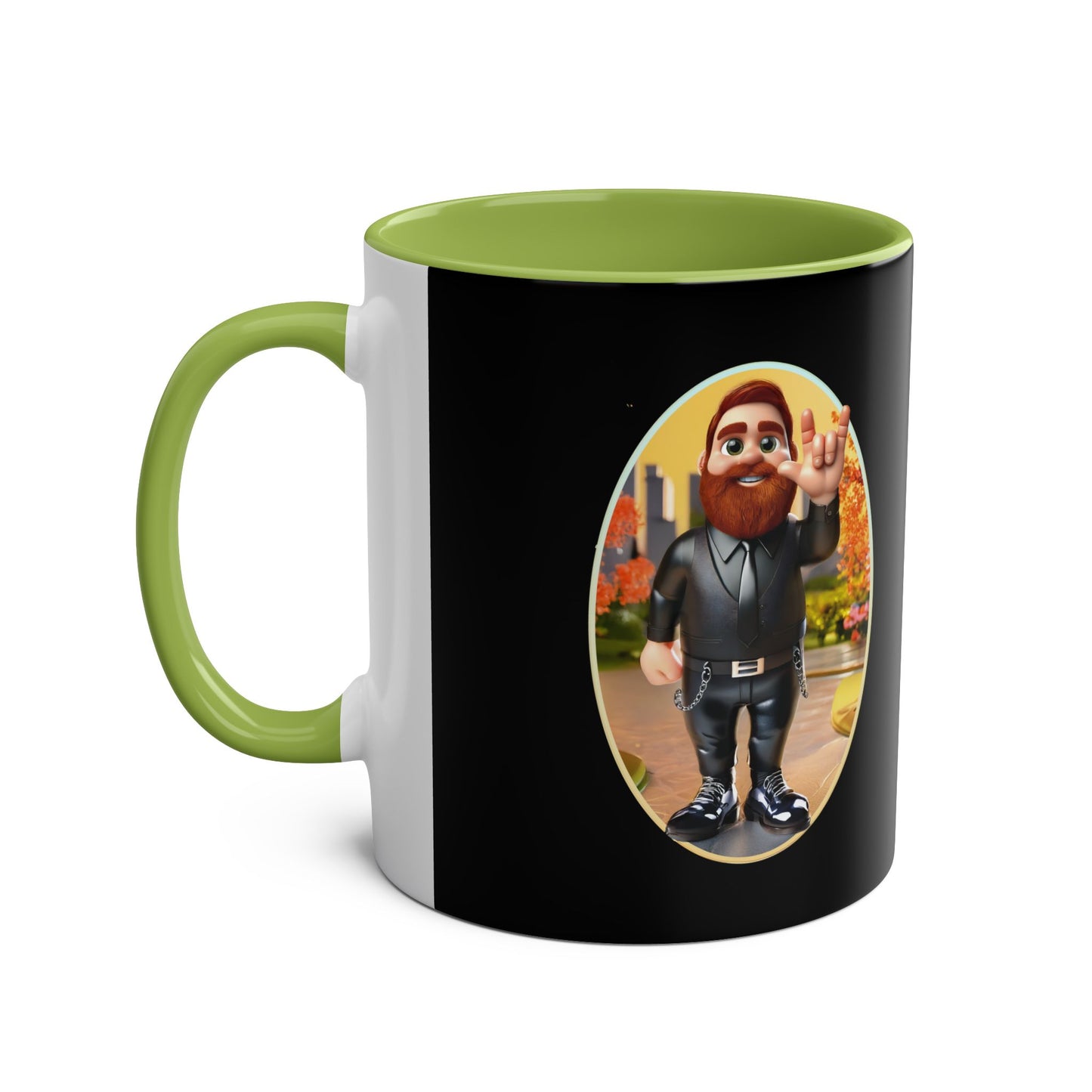 Lucky the Leather Bear - American Sign Language (ASL) Love Sign Inclusive Mug