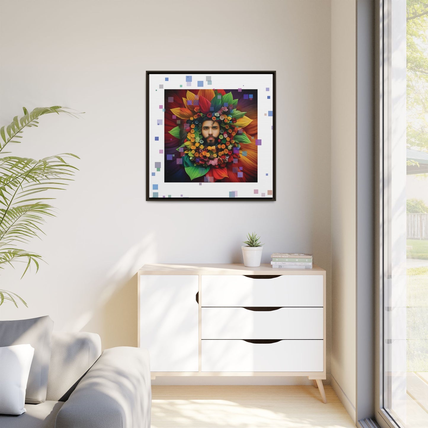 'Flourish: The Modern Green Man' canvas print By Andrew McCarter