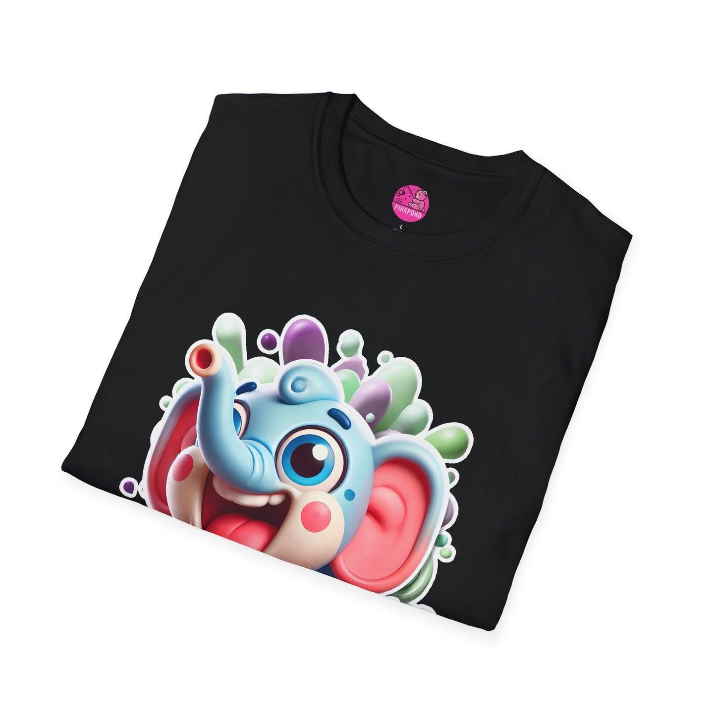 Eugene the Elephant T-Shirt - Unisex Softstyle Tee with Big Ears and Playful Charm