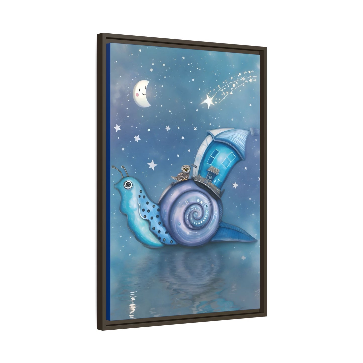 The Owl and the Snail Glided Upon a Sea of Stars by Andrew McCarter  - Canvas Print