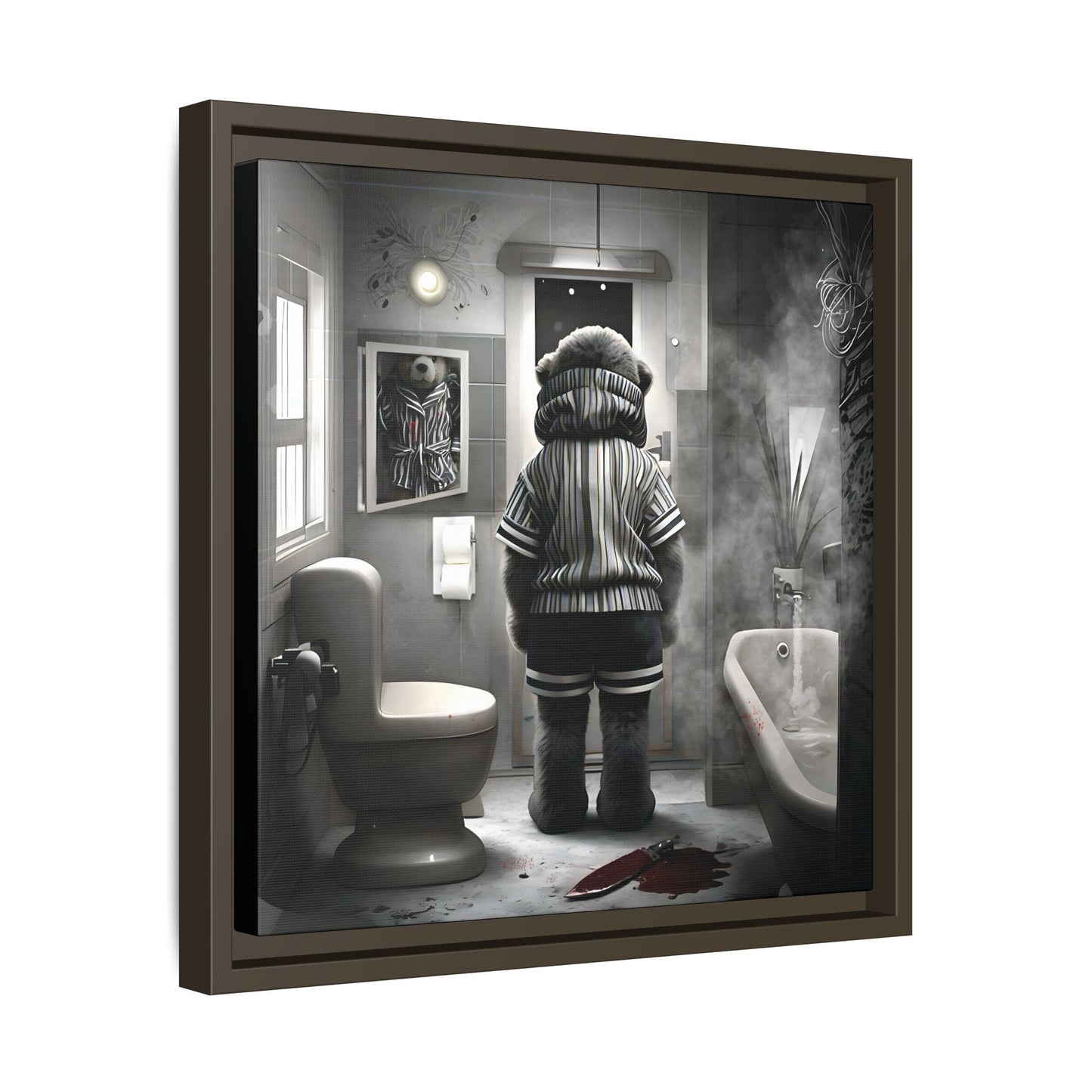Canvas Art Print - The Untimely Demise of Benjamin Bear by Andrew McCarter, Dark Surreal Artwork