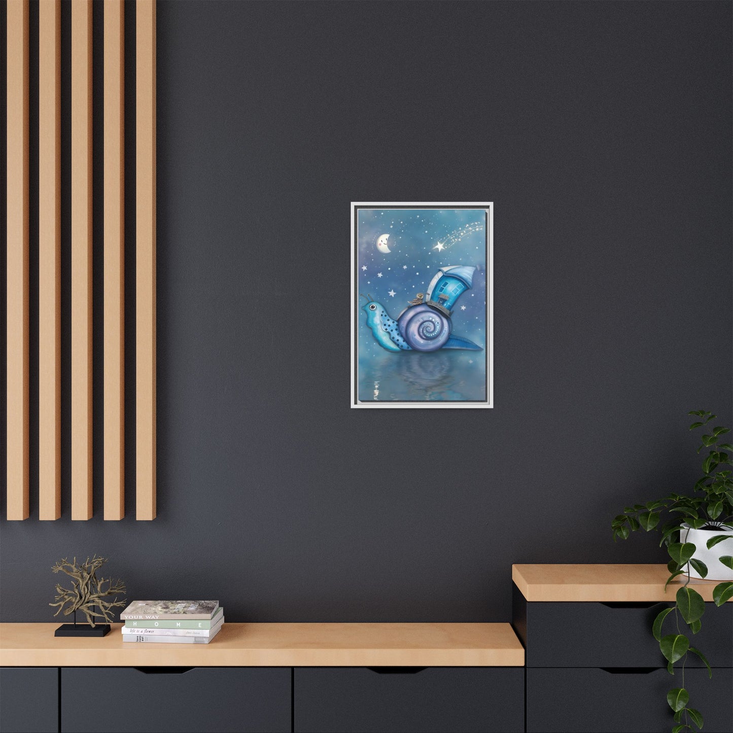 The Owl and the Snail Glided Upon a Sea of Stars by Andrew McCarter  - Canvas Print