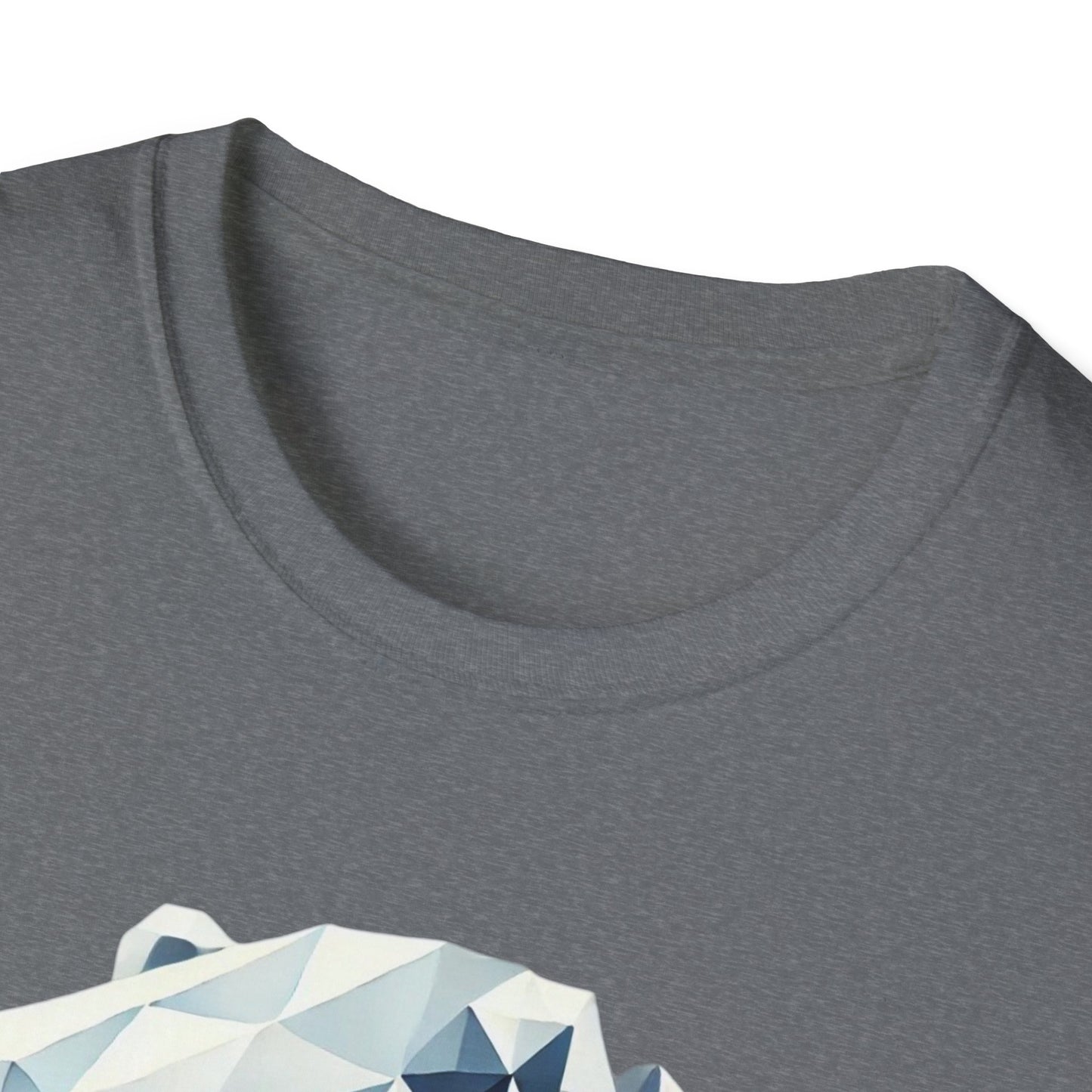 Geometric Bear Graphic Unisex Softstyle T-Shirt