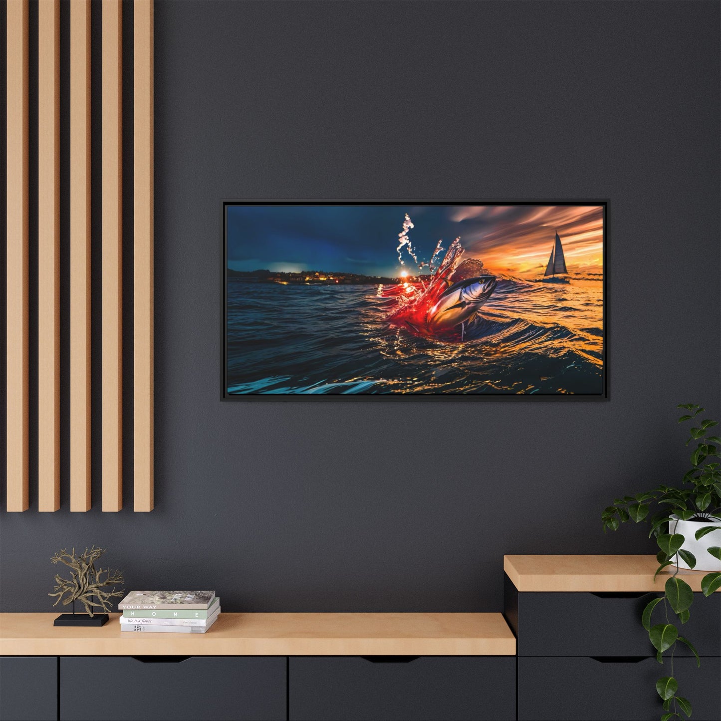 "The Leap" by Andrew McCarter - Ocean Canvas Art.