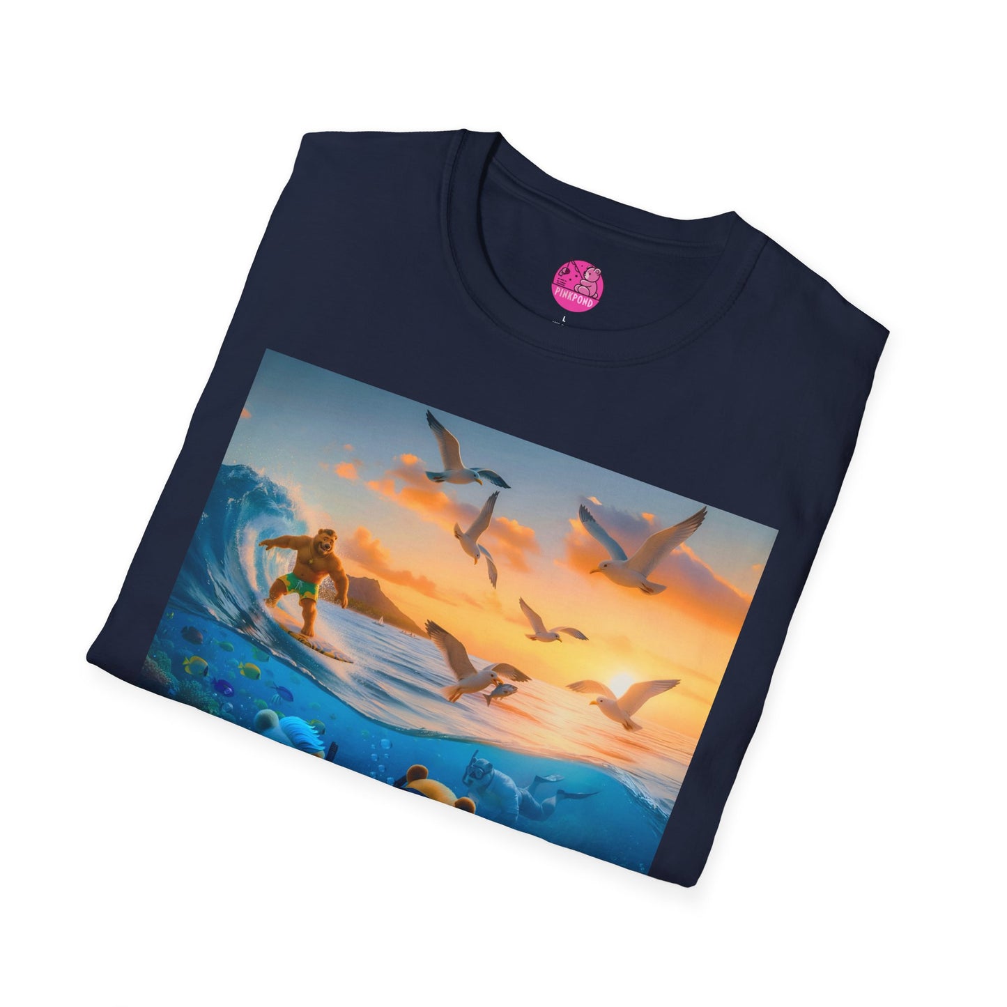 The Great Bearier Reef T-Shirt — PinkPond Snorkeling Bears Sunset Surf Tee