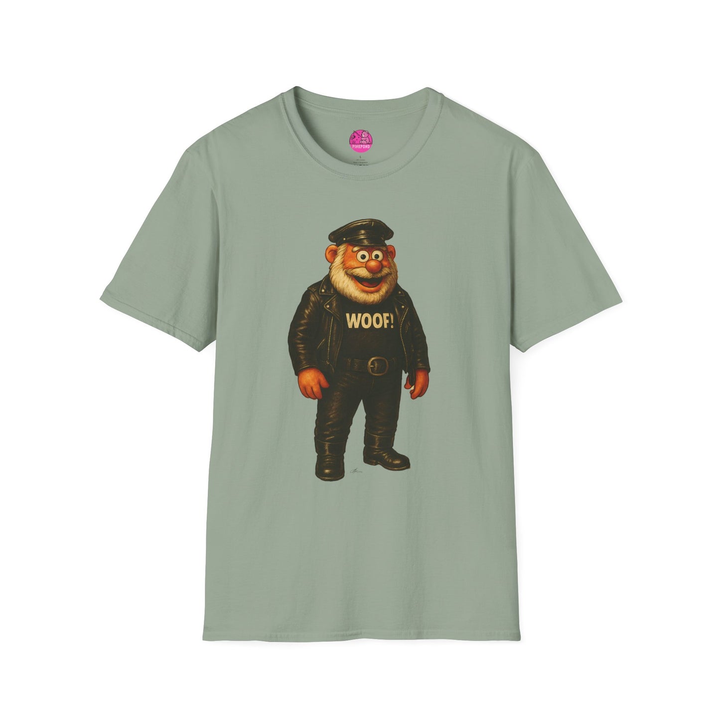 Unisex T-Shirt Leather Polar Bear Tee - WOOF Shirt Silver Beard Energy Pride Fashion