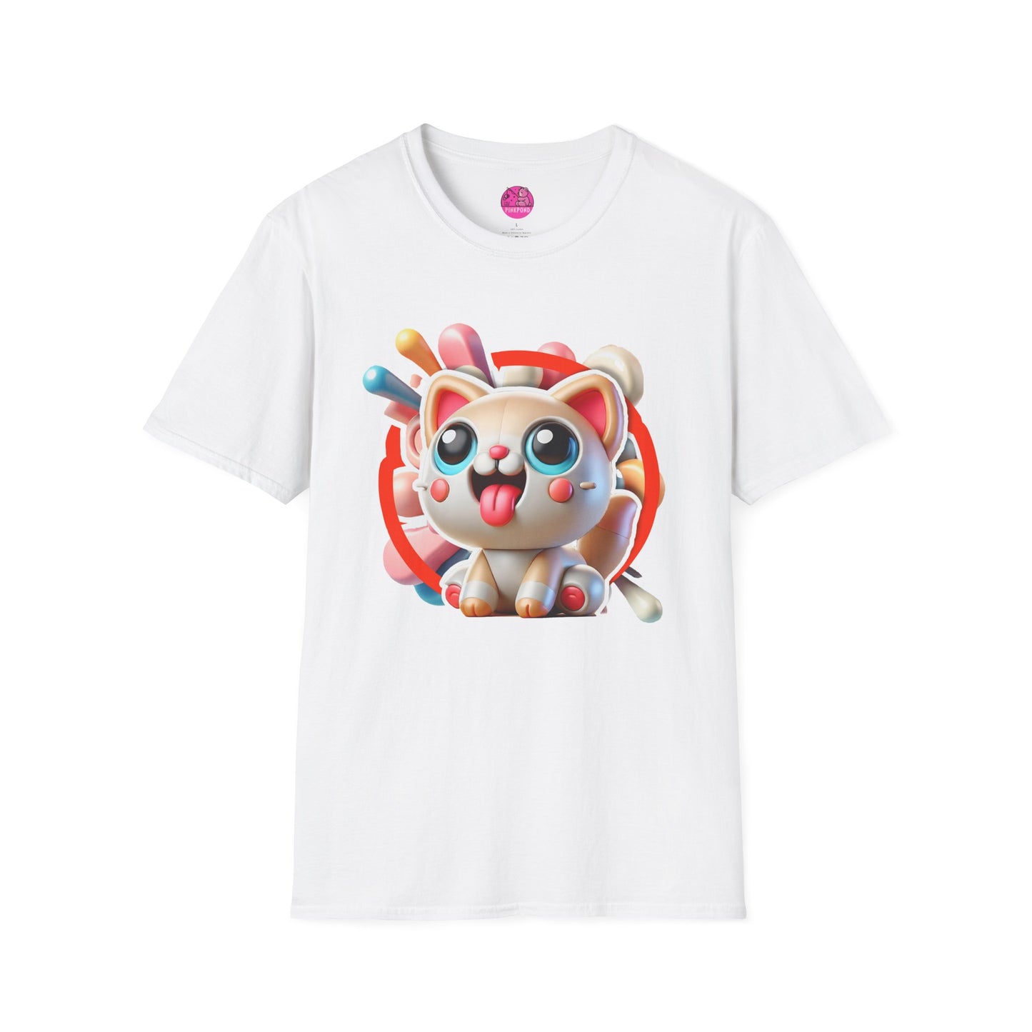 Katey Cat T-Shirt - Burst of Playful Energy | Unisex Softstyle