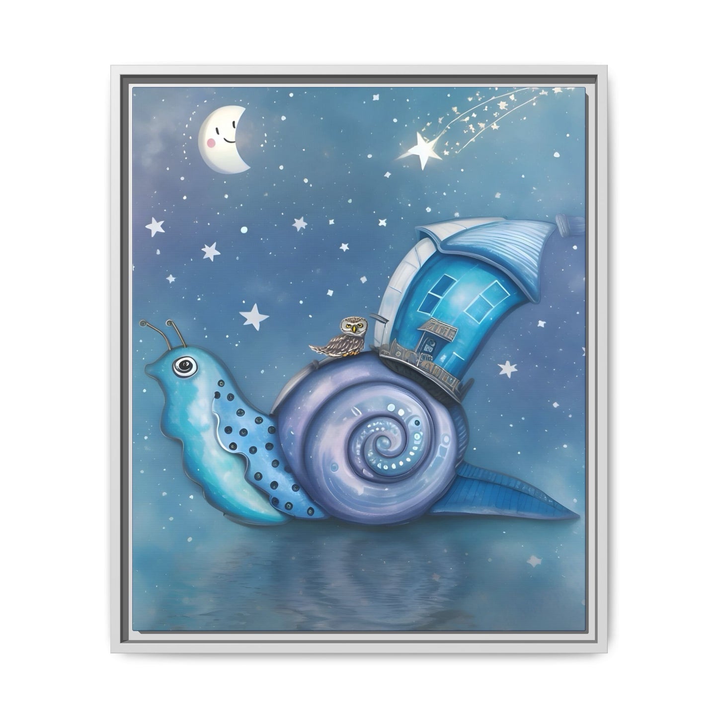 The Owl and the Snail Glided Upon a Sea of Stars by Andrew McCarter  - Canvas Print