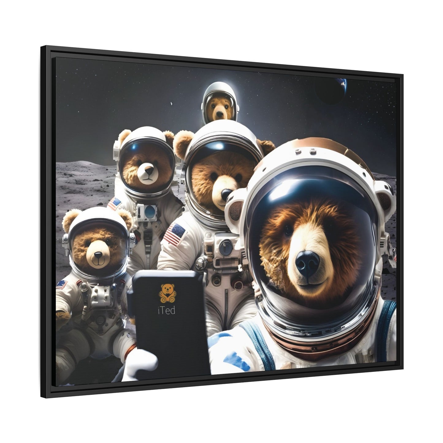 Canvas Print - Mooning Bear Selfie by Andrew McCarter