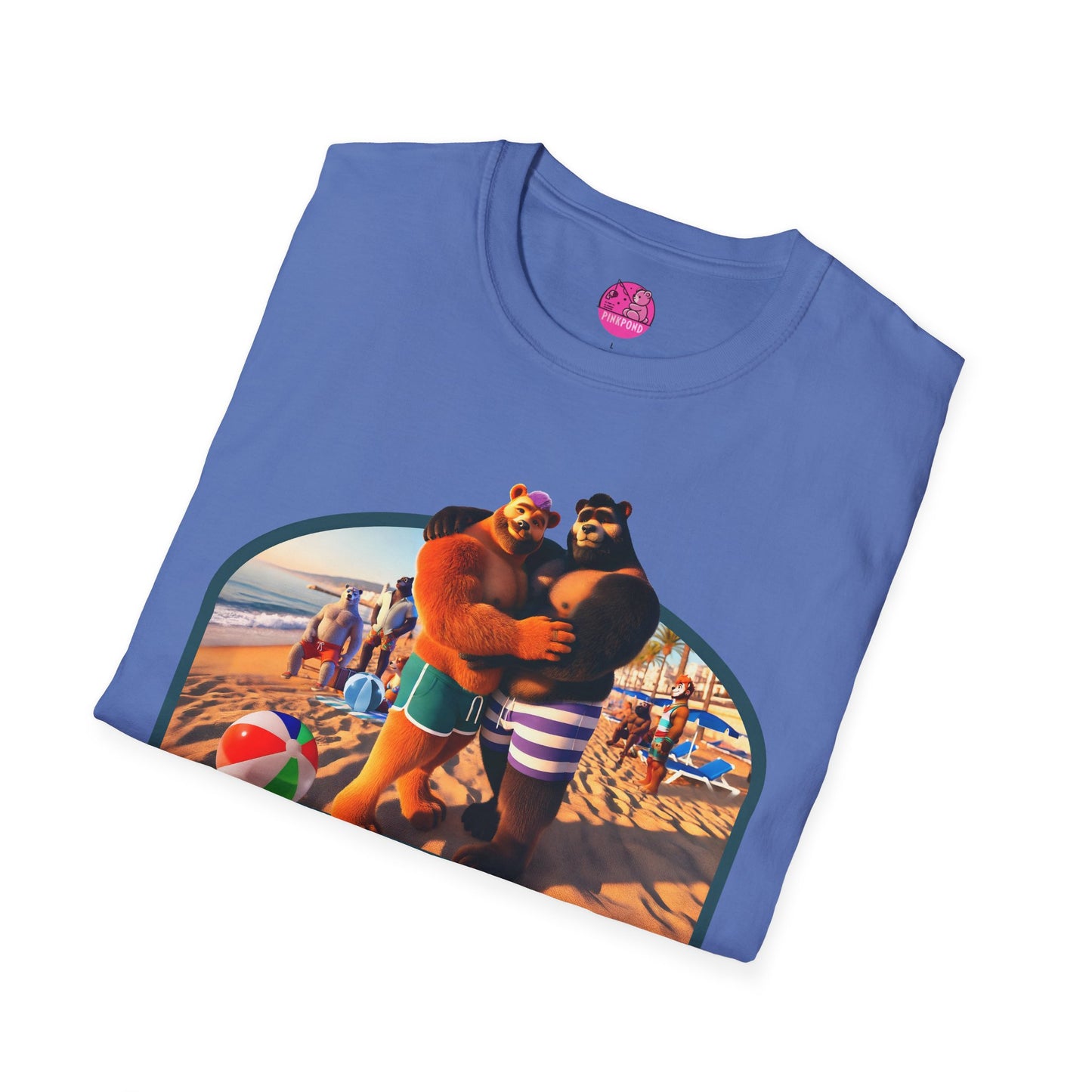 Beach Life Bears Unisex T-Shirt - Mikey & Max Tee by PinkPond