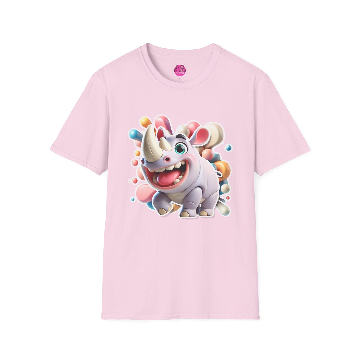 Ronnie the Rhino T-Shirt – Big Energy, Bigger Smiles! - Unisex Softstyle Tee