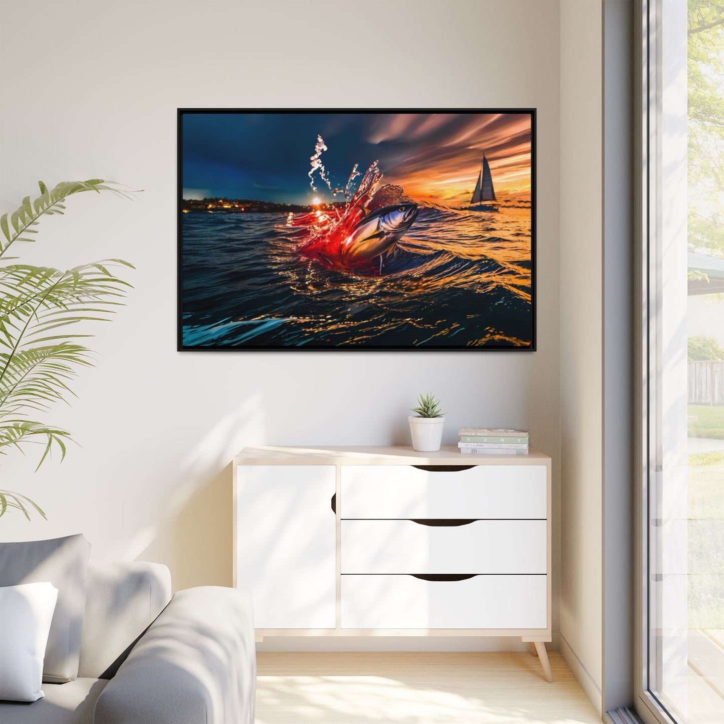 "The Leap" by Andrew McCarter - Ocean Canvas Art.