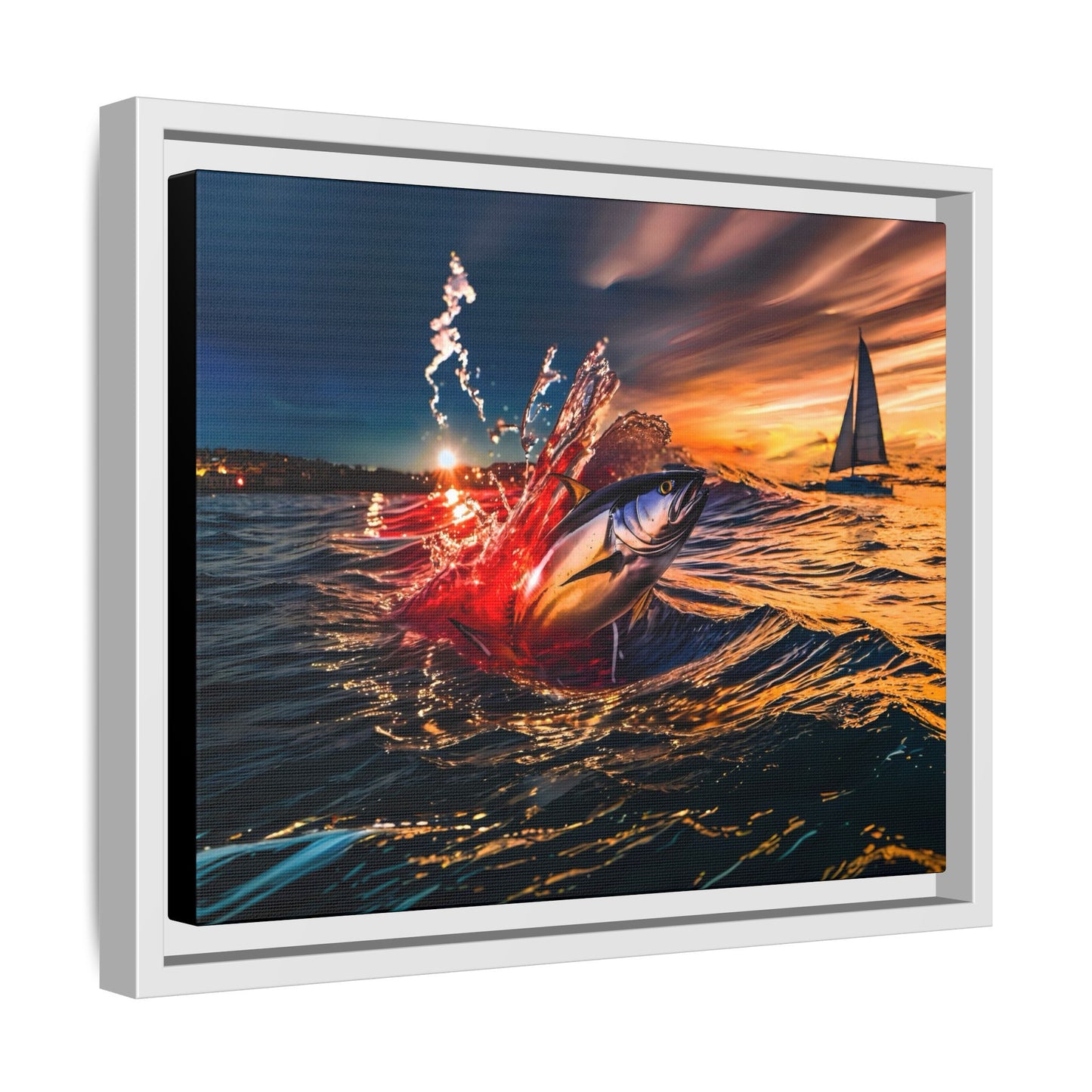 "The Leap" by Andrew McCarter - Ocean Canvas Art.