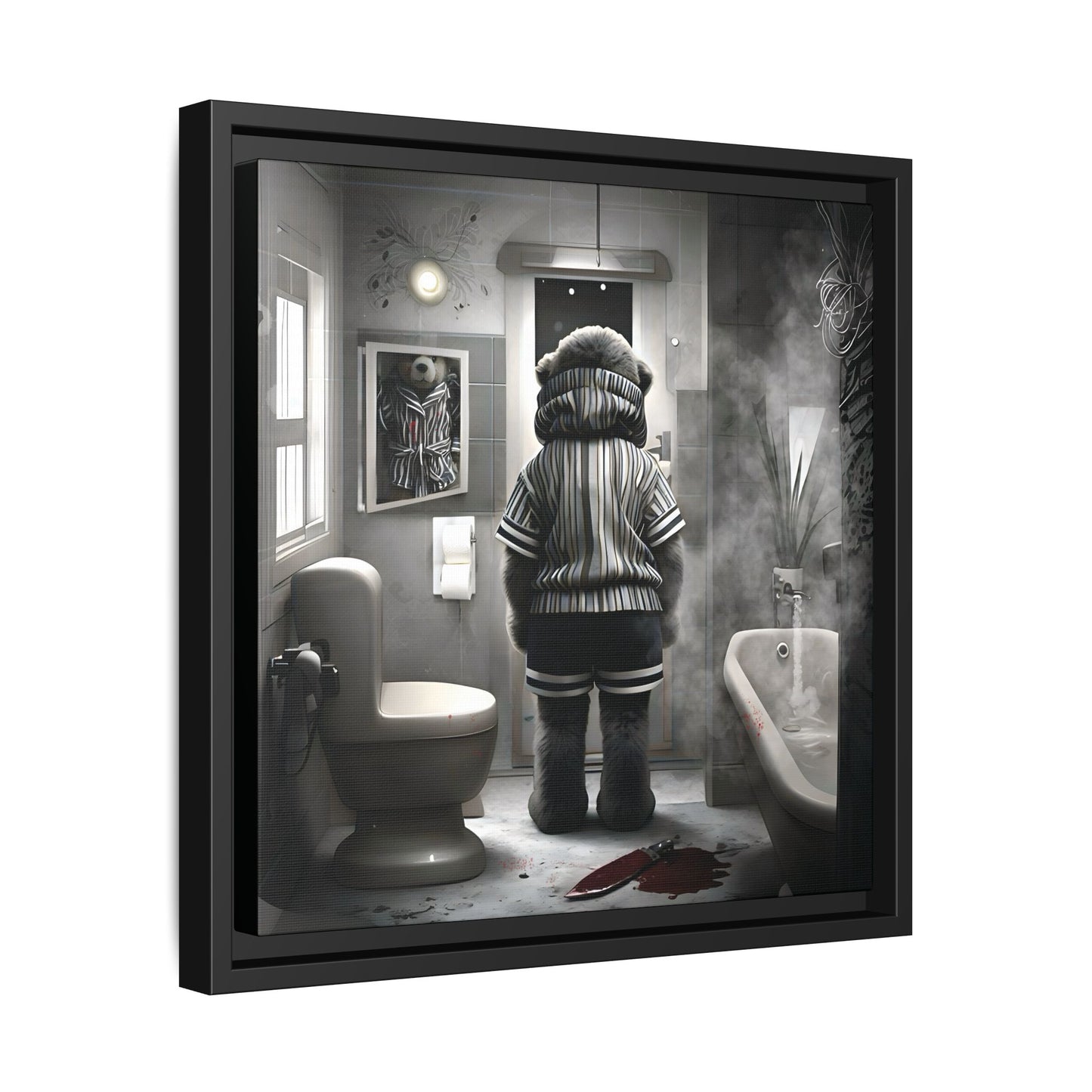 Canvas Art Print - The Untimely Demise of Benjamin Bear by Andrew McCarter, Dark Surreal Artwork